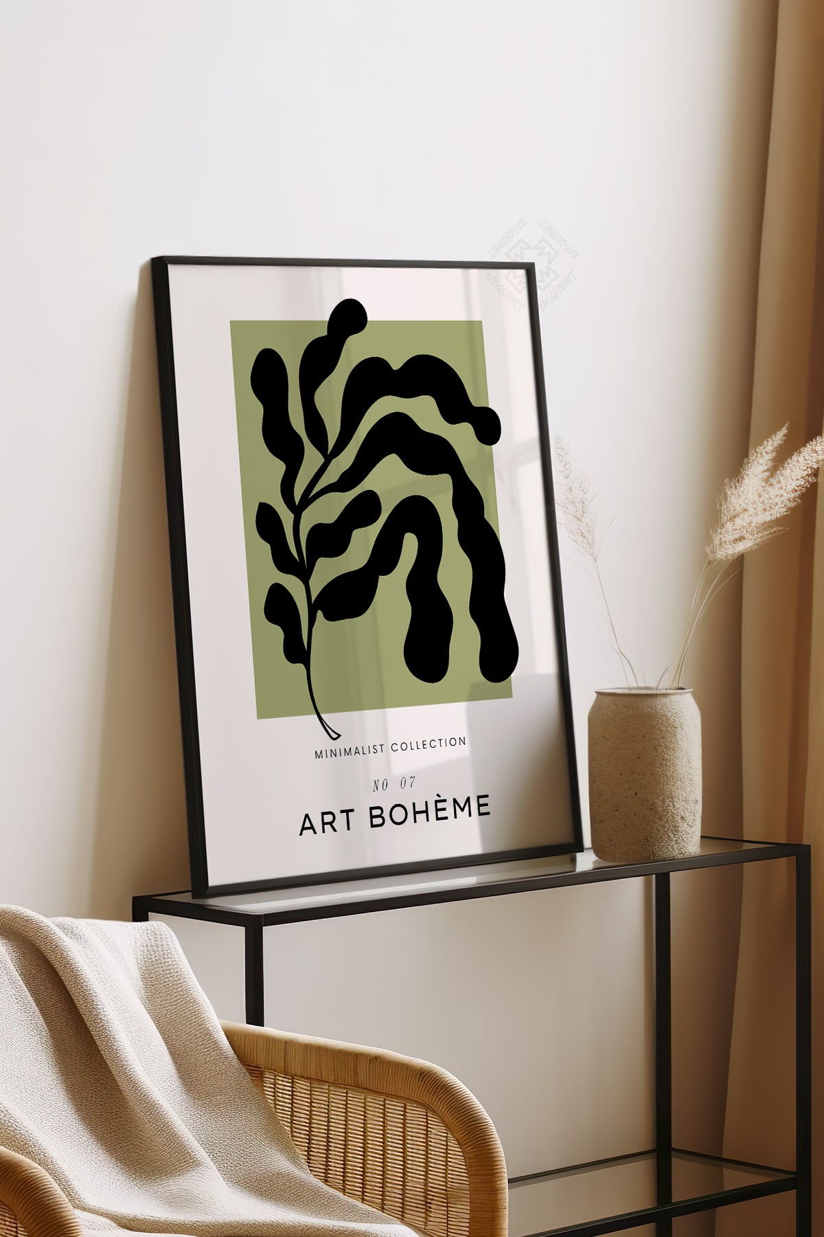 Bohemian Serisi Siyah Çerçeveli Poster, Tablo No:61