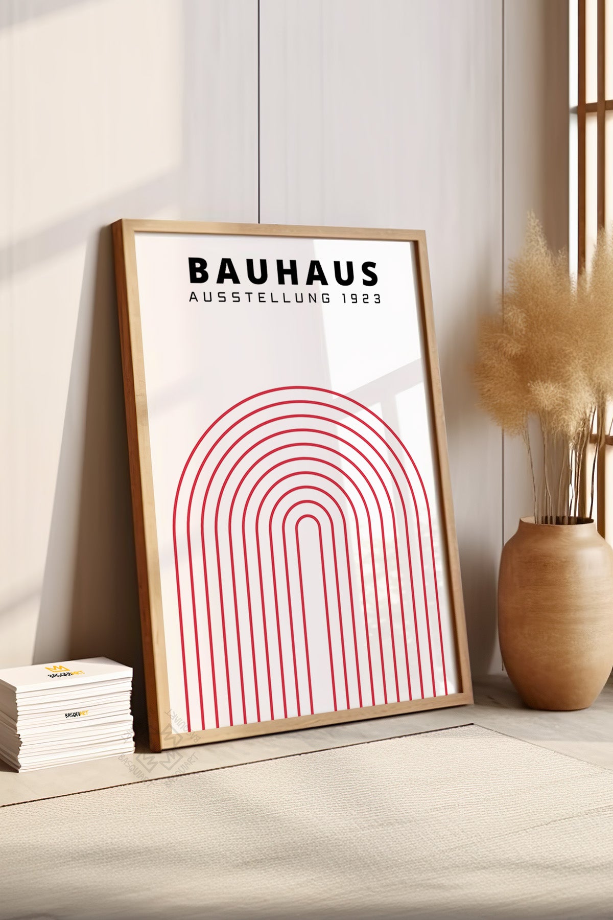 Bauhaus Serisi Ahşap Çerçeveli Poster, Tablo No:113