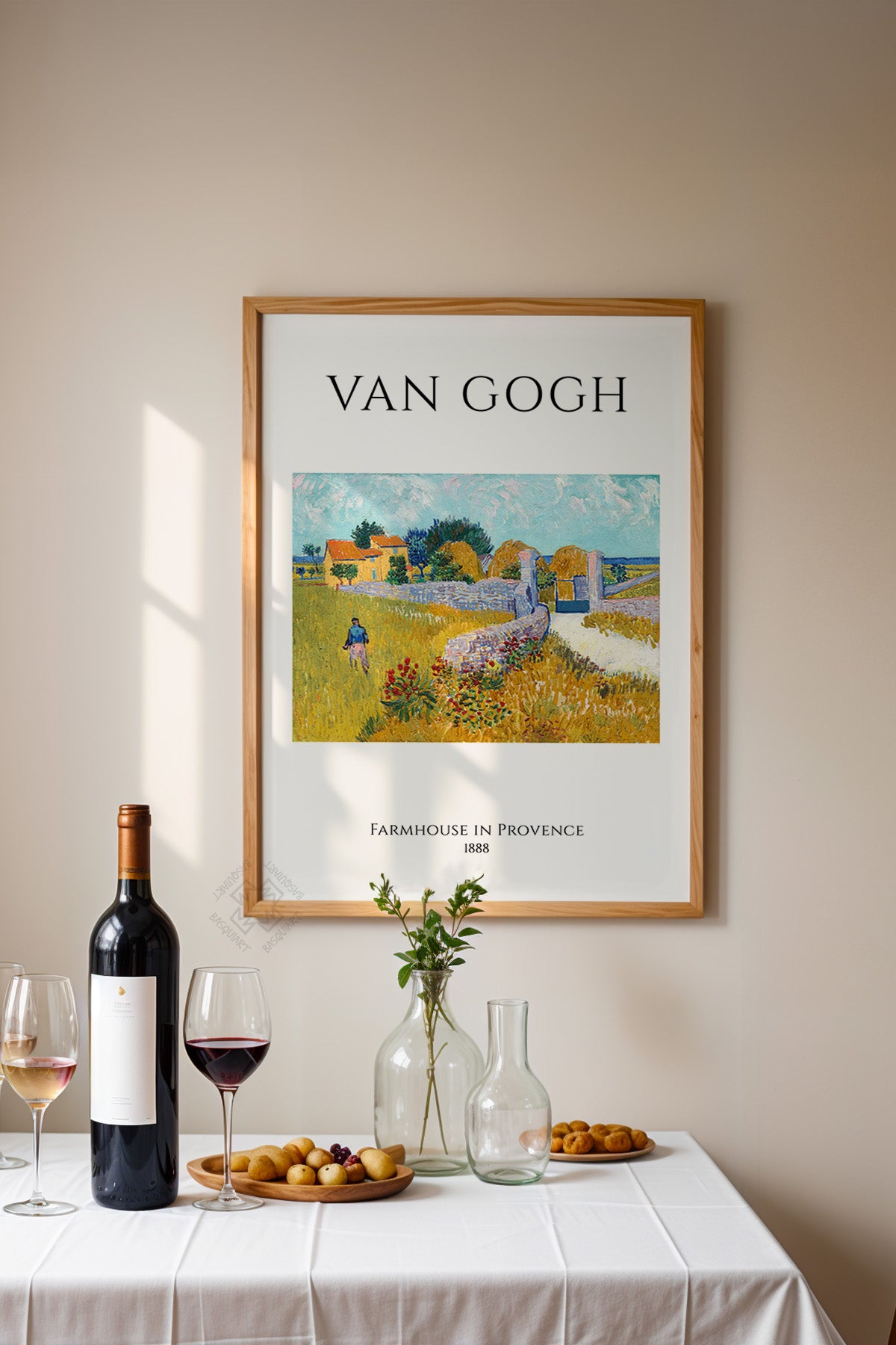 Vincent Van Gogh Serisi Ahşap Çerçeveli Poster, Tablo Duvar Dekoru No:22