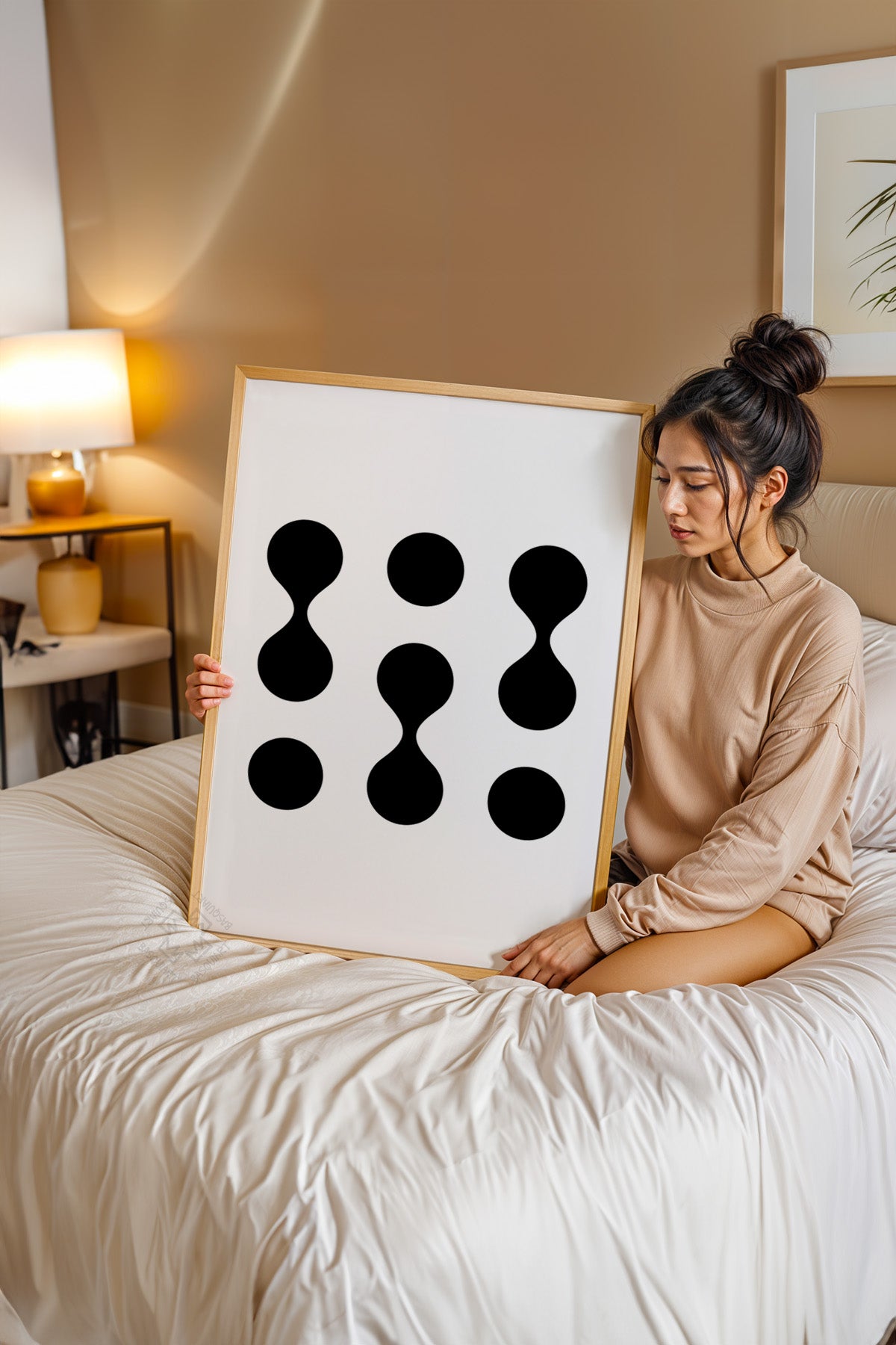 Bauhaus Serisi Ahşap Çerçeveli Poster, Tablo No:47