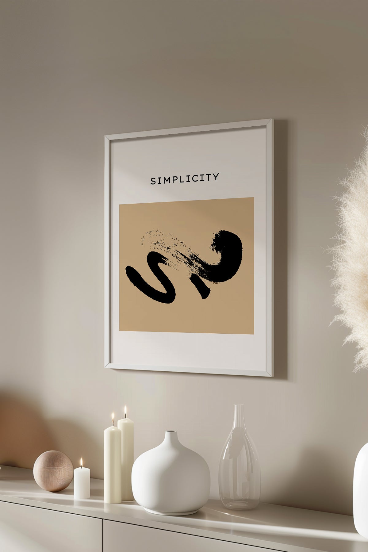 Bohemian Serisi Beyaz Çerçeveli Poster, Tablo No:138