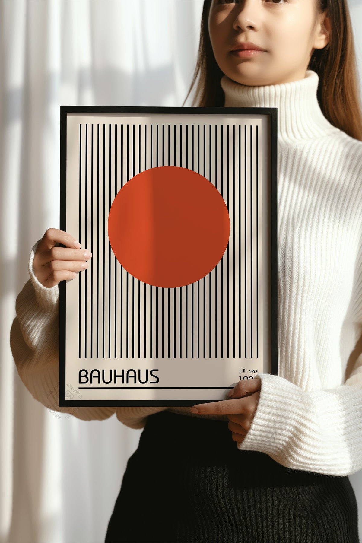 Bauhaus Serisi Siyah Çerçeveli Poster, Tablo No:28