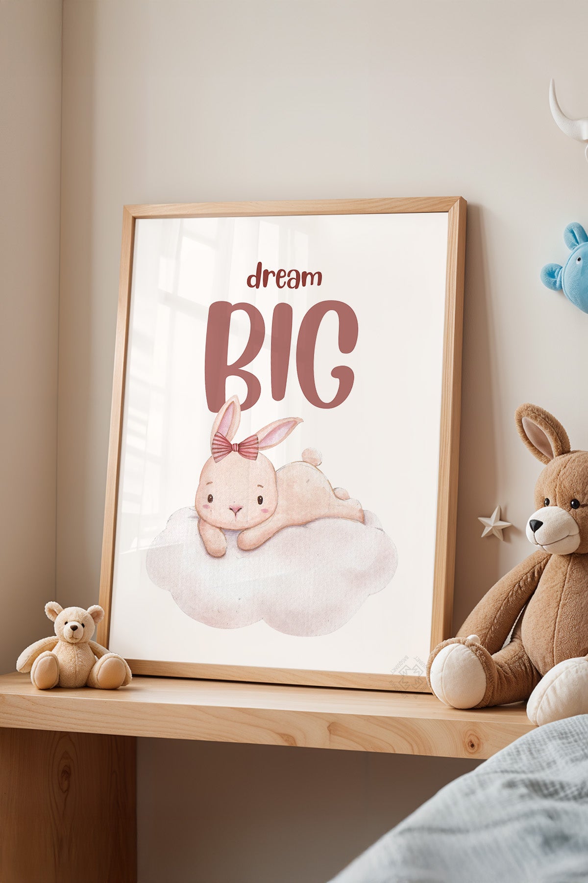 Çocuk Odası, Bebek Odası Ahşap Çerçeveli Poster, Tablo No:153