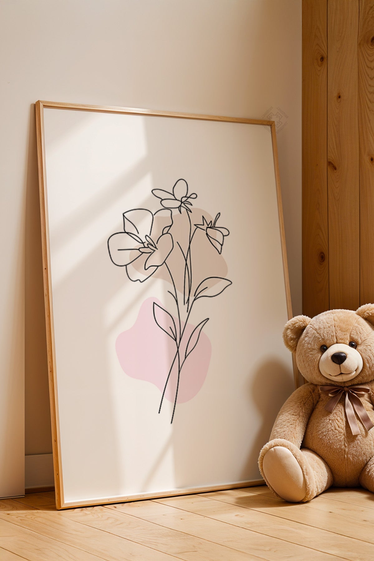 Çocuk Odası, Bebek Odası Ahşap Çerçeveli Poster, Tablo No:91