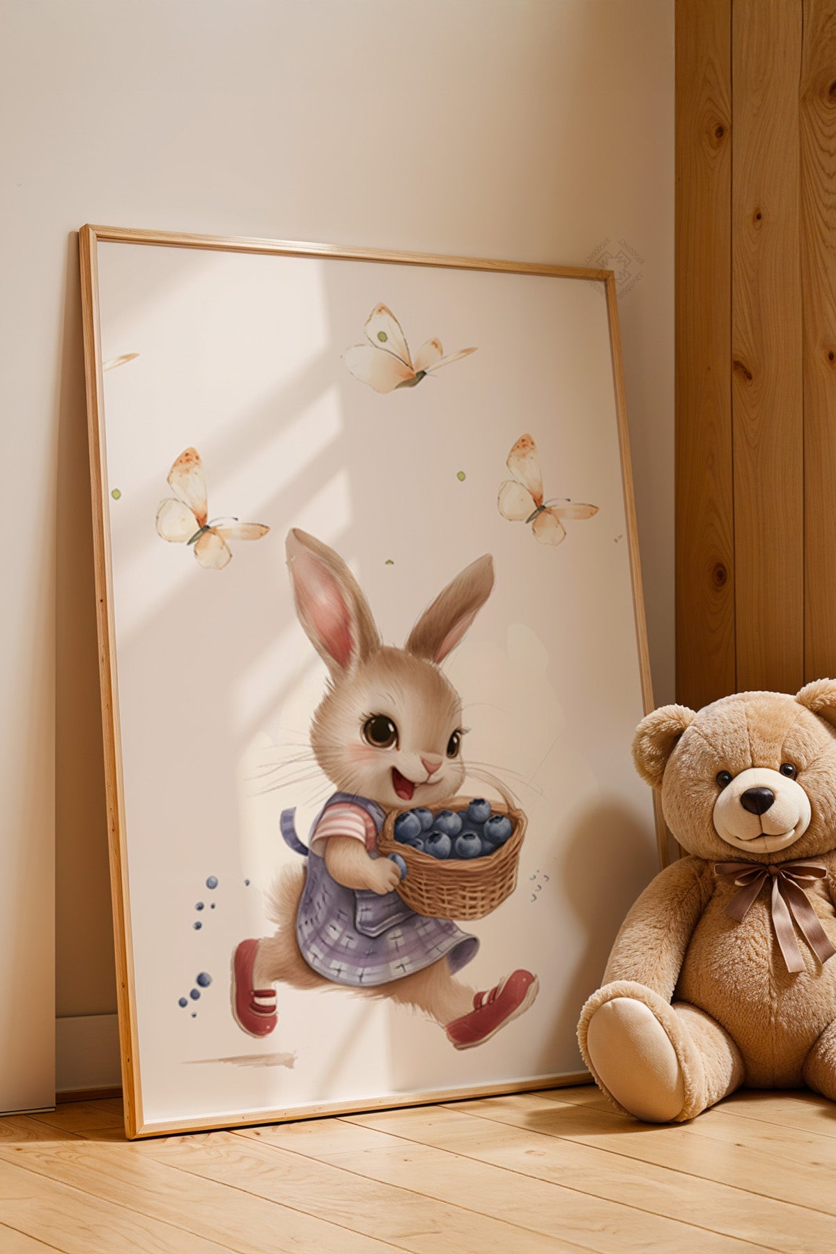 Çocuk Odası, Bebek Odası Ahşap Çerçeveli Poster, Tablo No:56