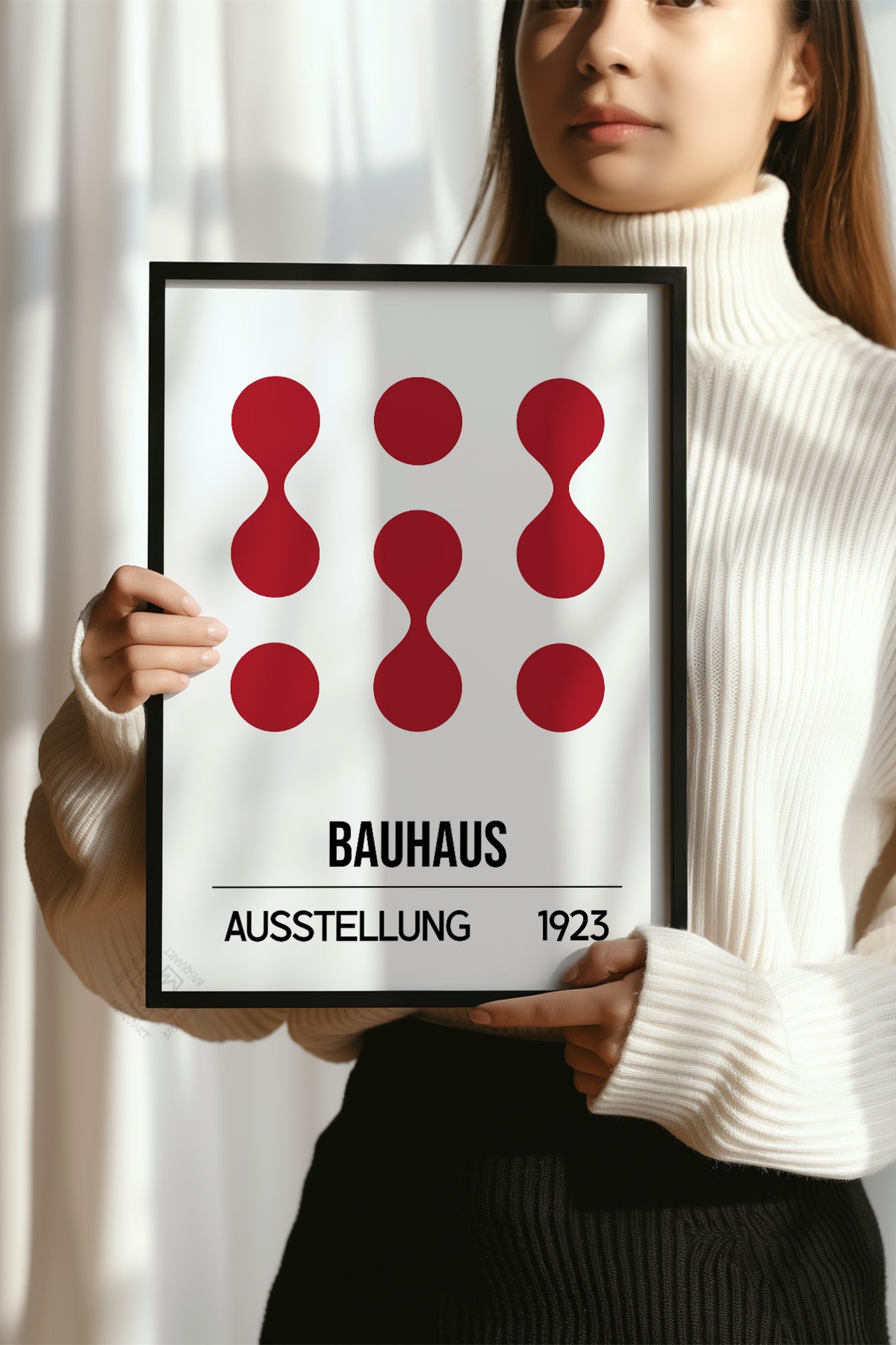 Bauhaus Serisi Siyah Çerçeveli Poster, Tablo No:126