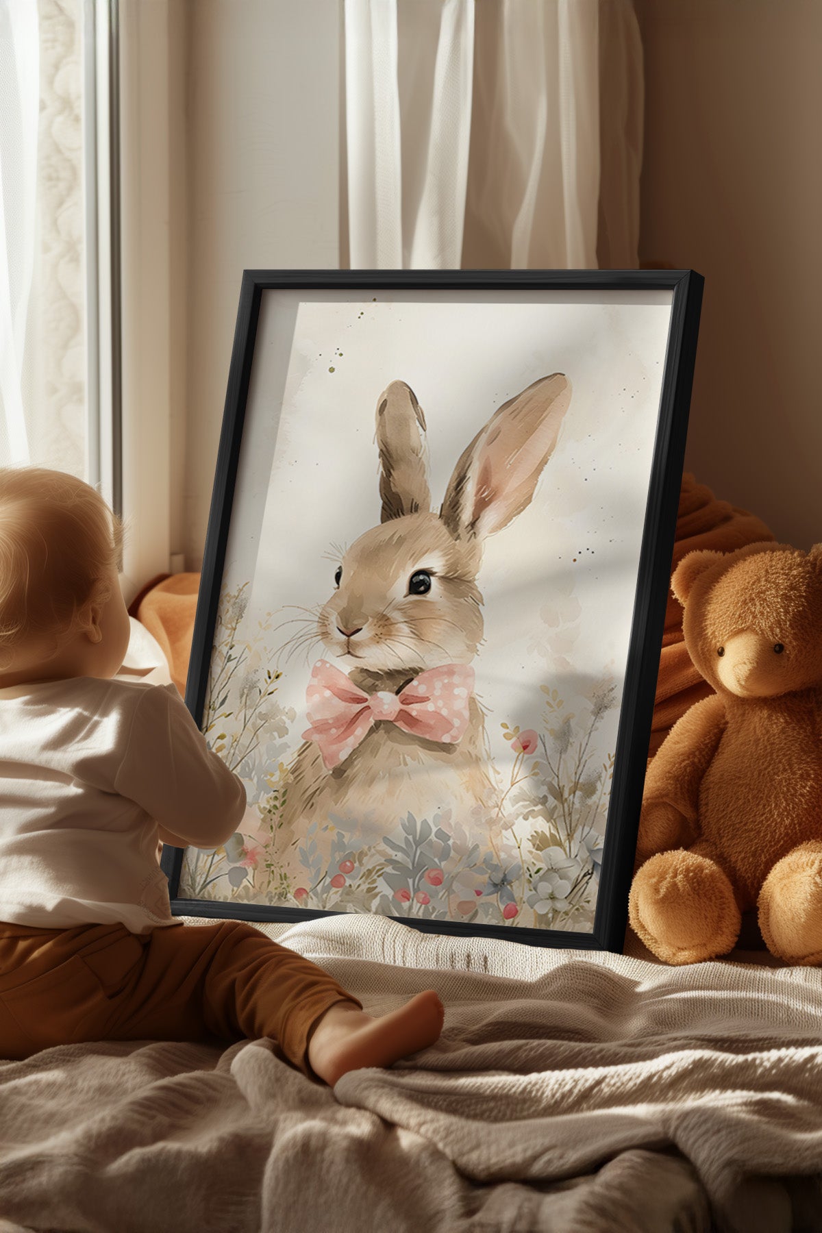 Çocuk Odası, Bebek Odası Siyah Çerçeveli Poster, Tablo No:92
