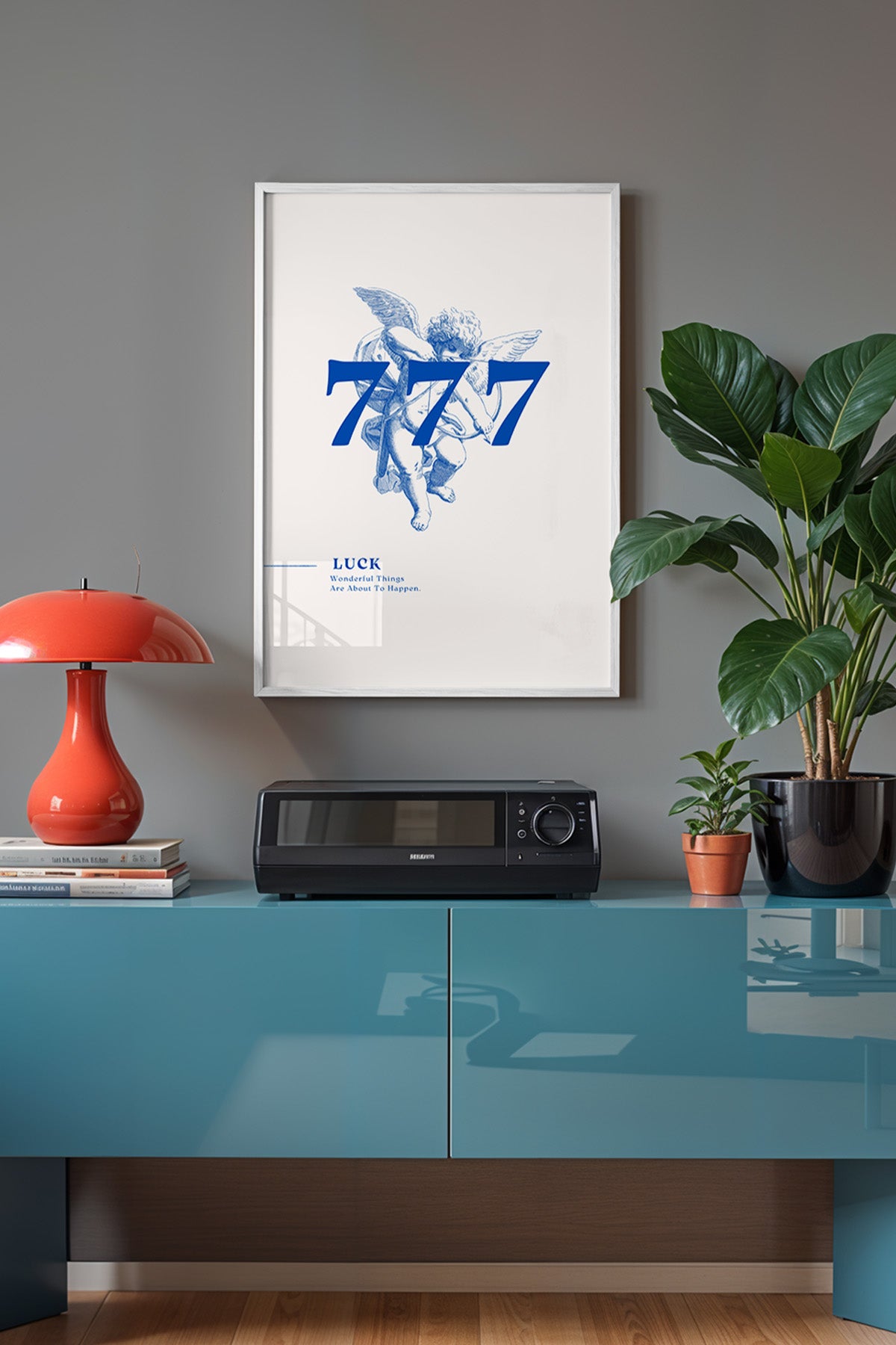 Lucky You Serisi Beyaz Çerçeveli Poster, Tablo Duvar Dekoru No:27