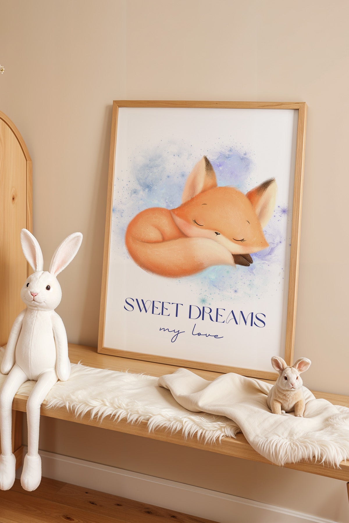 Çocuk Odası, Bebek Odası Ahşap Çerçeveli Poster, Tablo No:24