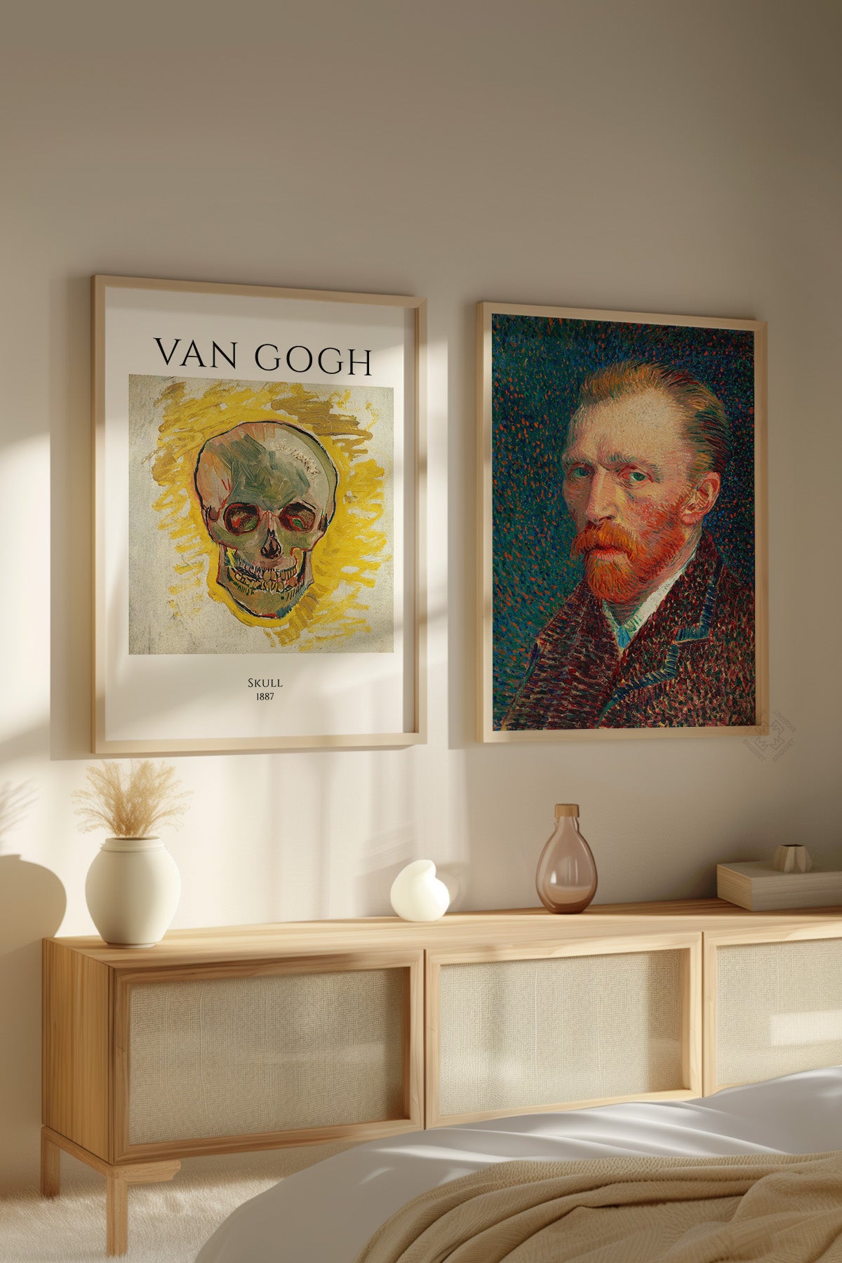 Van Gogh 2'li Ahşap Çerçeveli Poster, Tablo Seti No:38