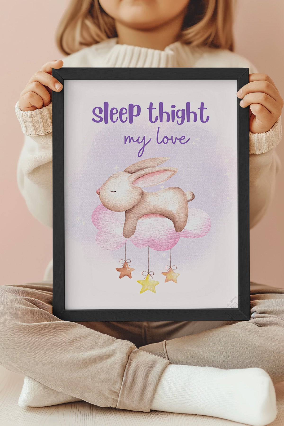 Çocuk Odası, Bebek Odası Siyah Çerçeveli Poster, Tablo No:28