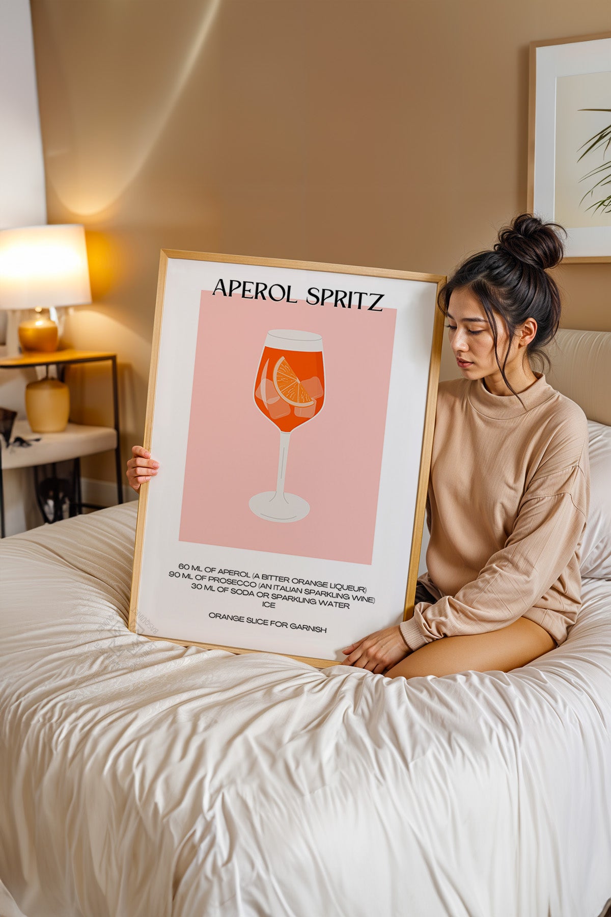 Kokteyl Serisi Ahşap Çerçeveli Poster, Tablo, Cafe, Restoran, Mutfak Duvar Dekoru No:15