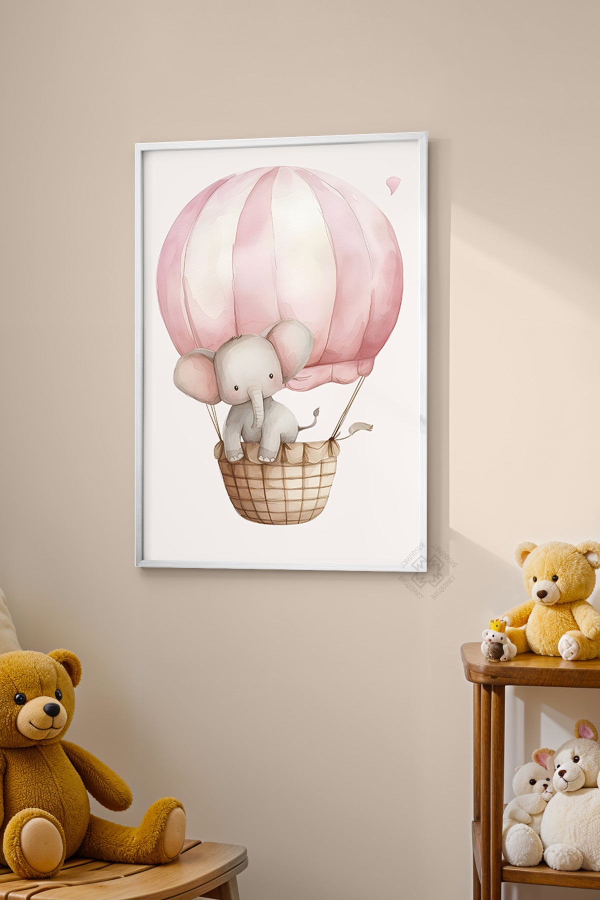 Çocuk Odası, Bebek Odası Beyaz Çerçeveli Poster, Tablo No:45