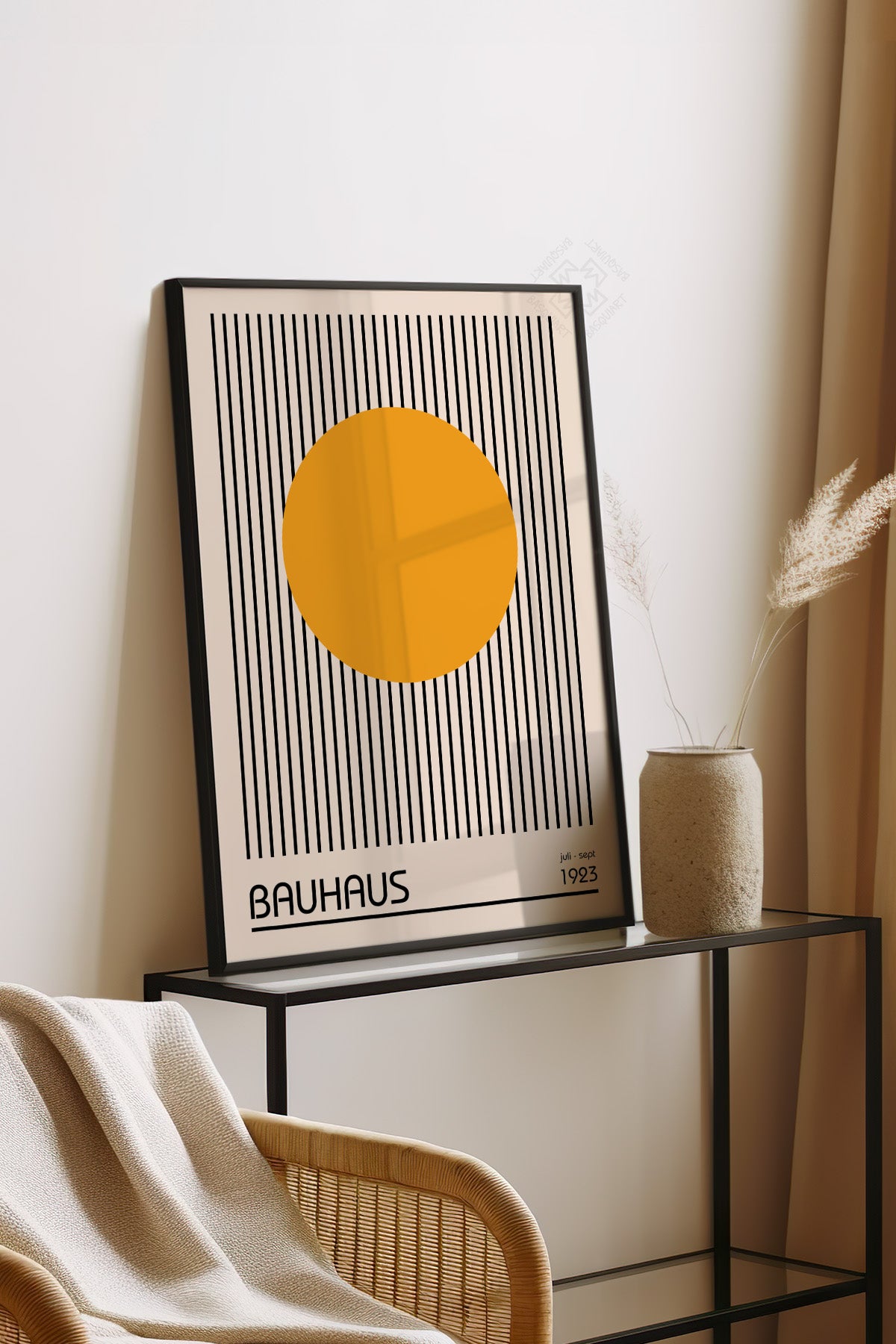 Bauhaus Serisi Siyah Çerçeveli Poster, Tablo No:24