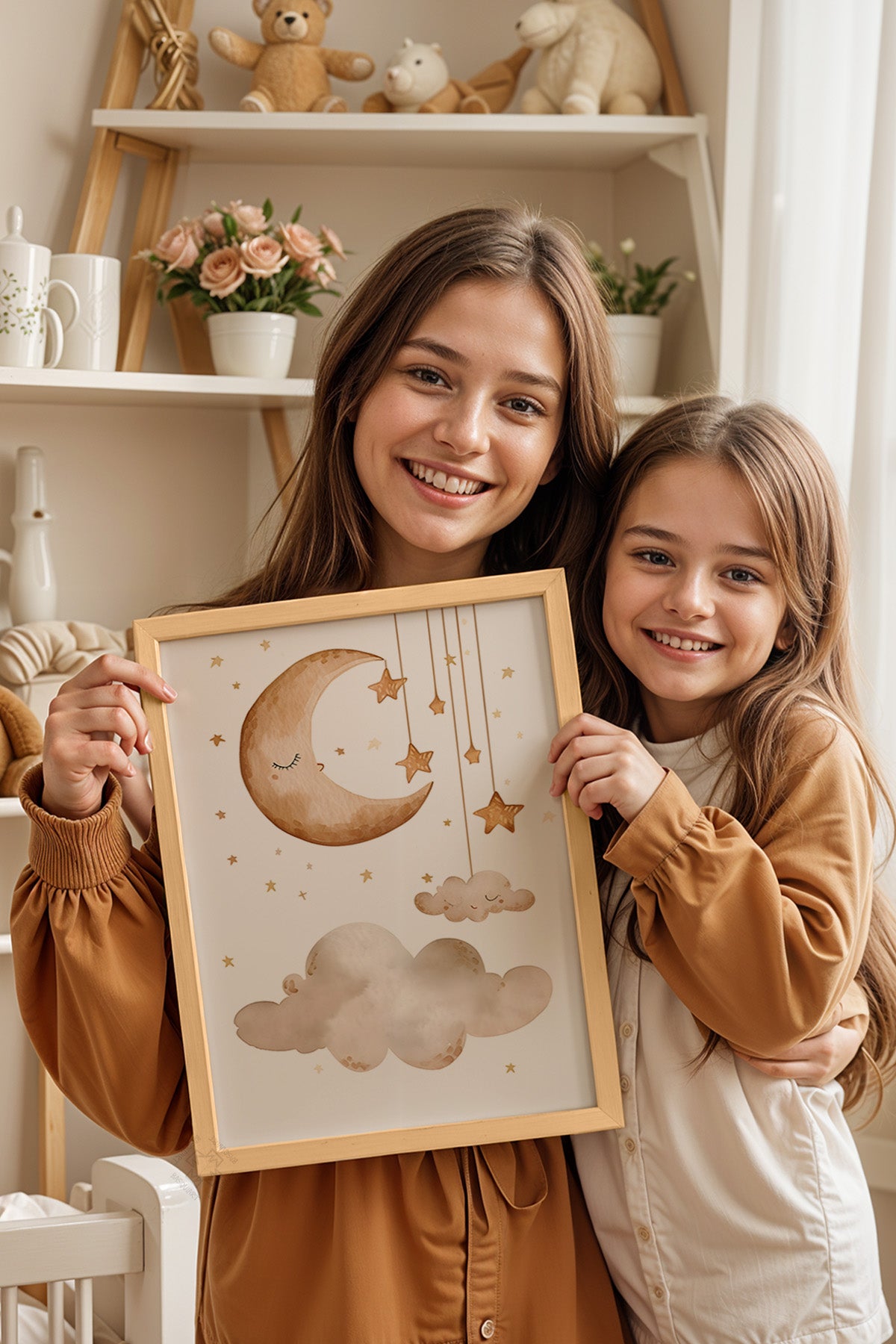 Çocuk Odası, Bebek Odası Ahşap Çerçeveli Poster, Tablo No:95