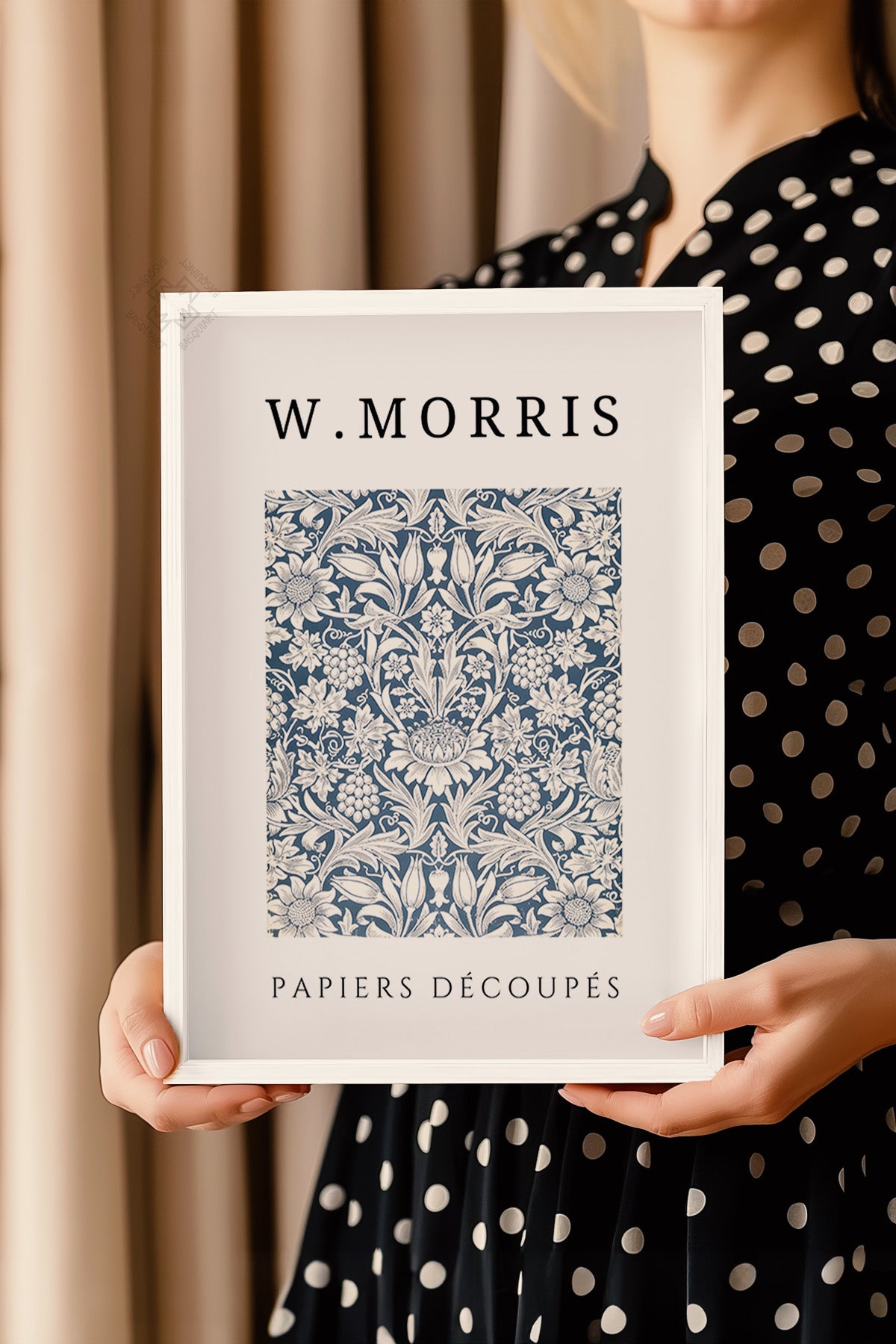 William Morris Serisi Beyaz Çerçeveli Poster, Tablo Duvar Dekoru No:1