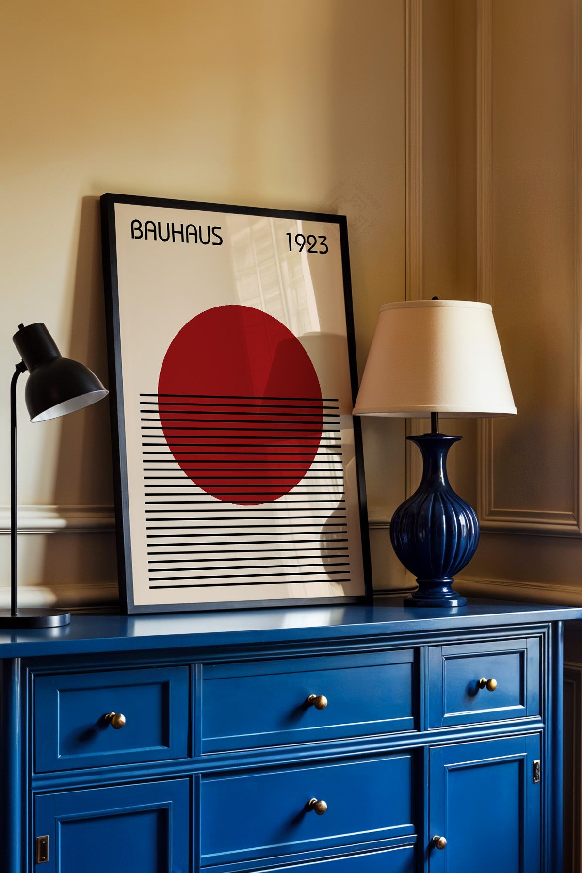 Bauhaus Serisi Siyah Çerçeveli Poster, Tablo No:29