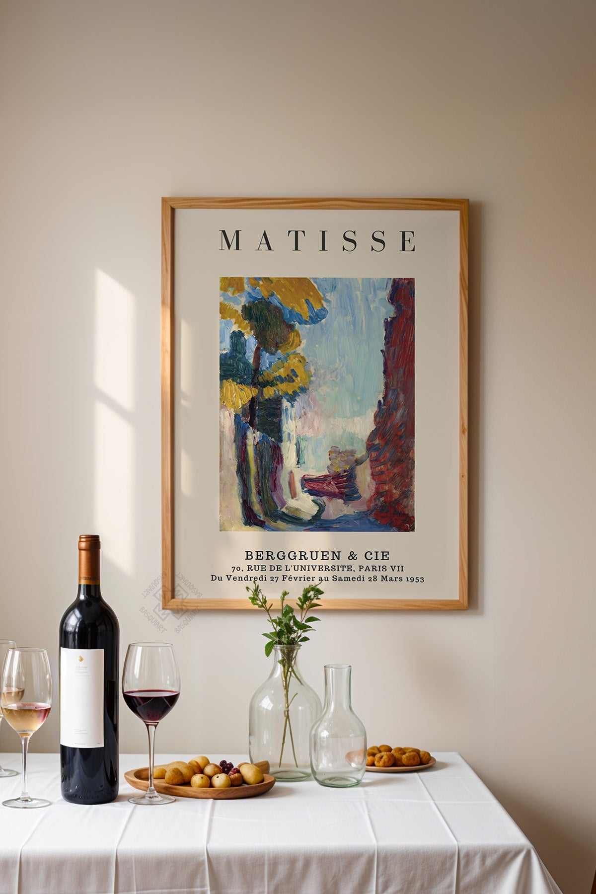 Henri Matisse Serisi Ahşap Çerçeveli Poster, Tablo Duvar Dekoru No:9