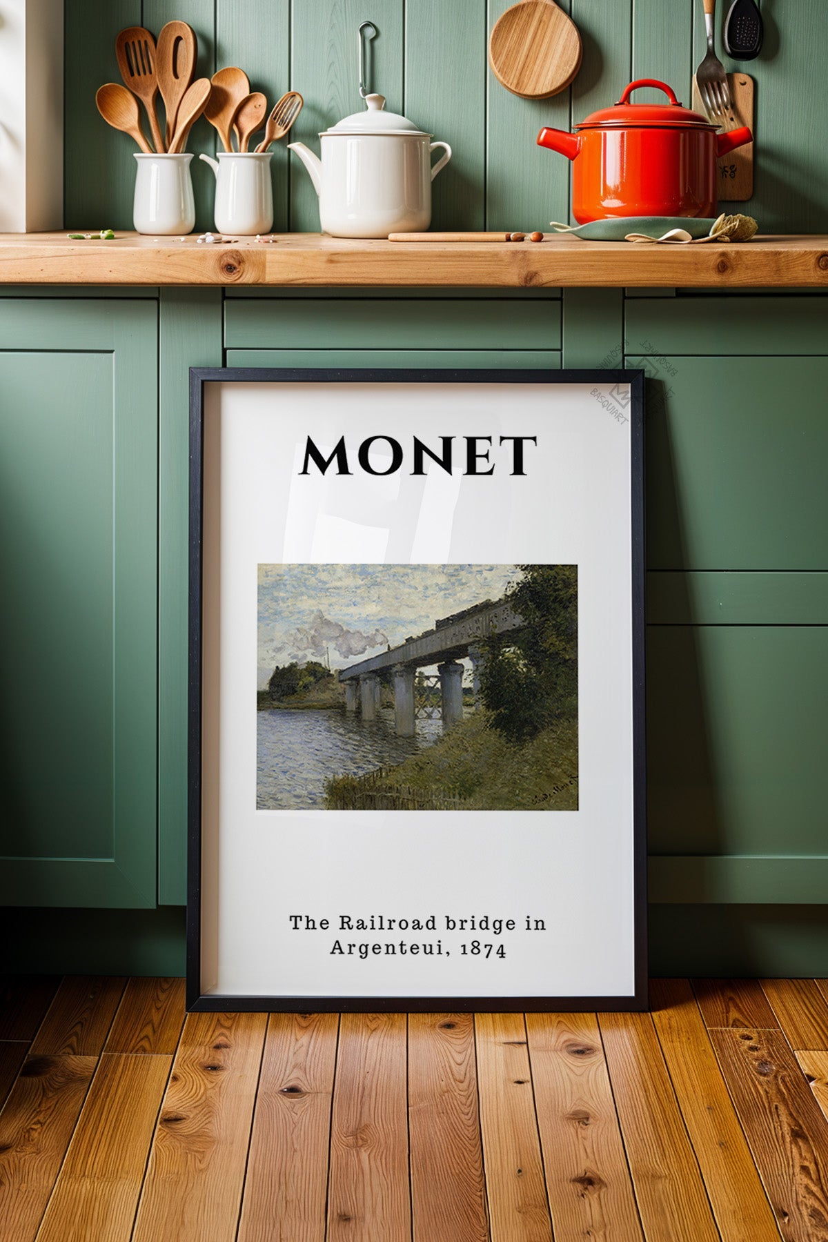 Claude Monet Serisi Siyah Çerçeveli Poster, Tablo Duvar Dekoru No:9