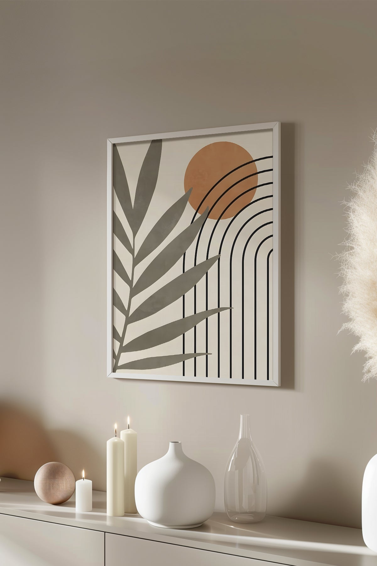 Bohemian Serisi Beyaz Çerçeveli Poster, Tablo No:38