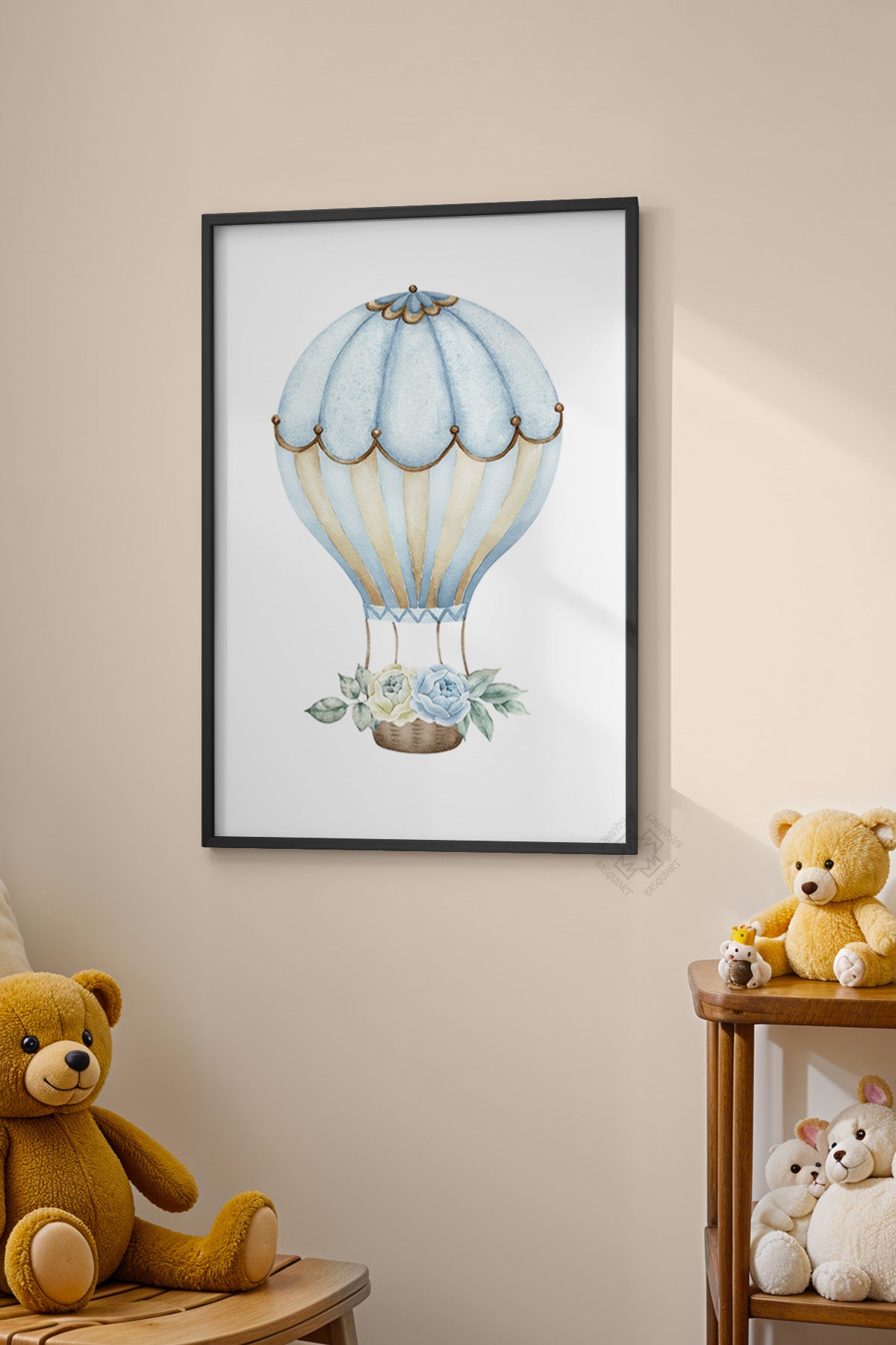 Çocuk Odası, Bebek Odası Siyah Çerçeveli Poster, Tablo No:6