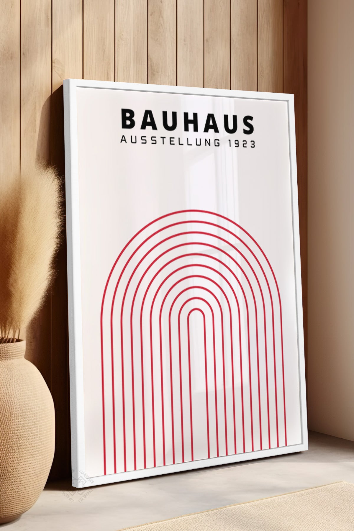 Bauhaus Serisi Beyaz Çerçeveli Poster, Tablo No:113
