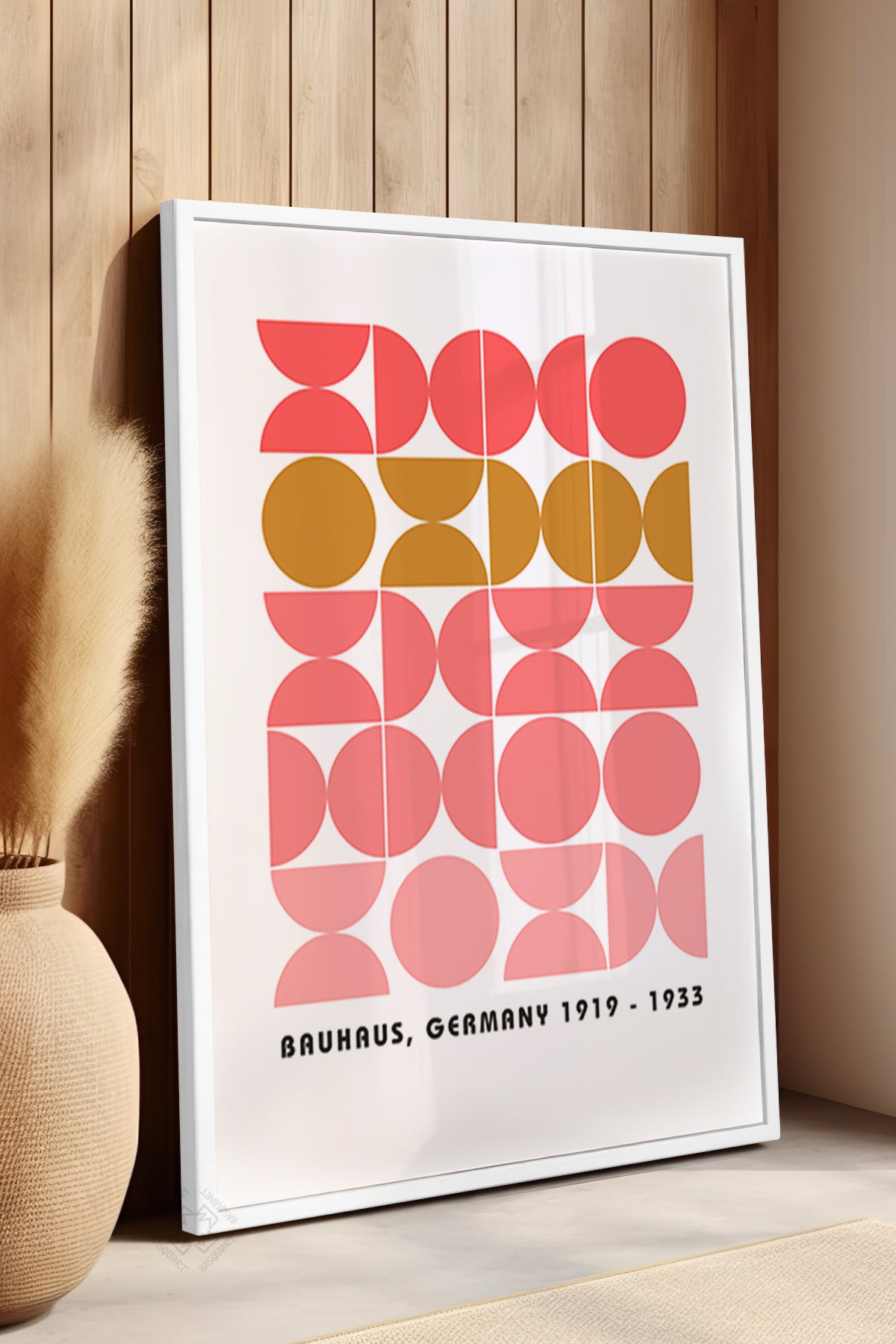 Bauhaus Serisi Beyaz Çerçeveli Poster, Tablo No:115