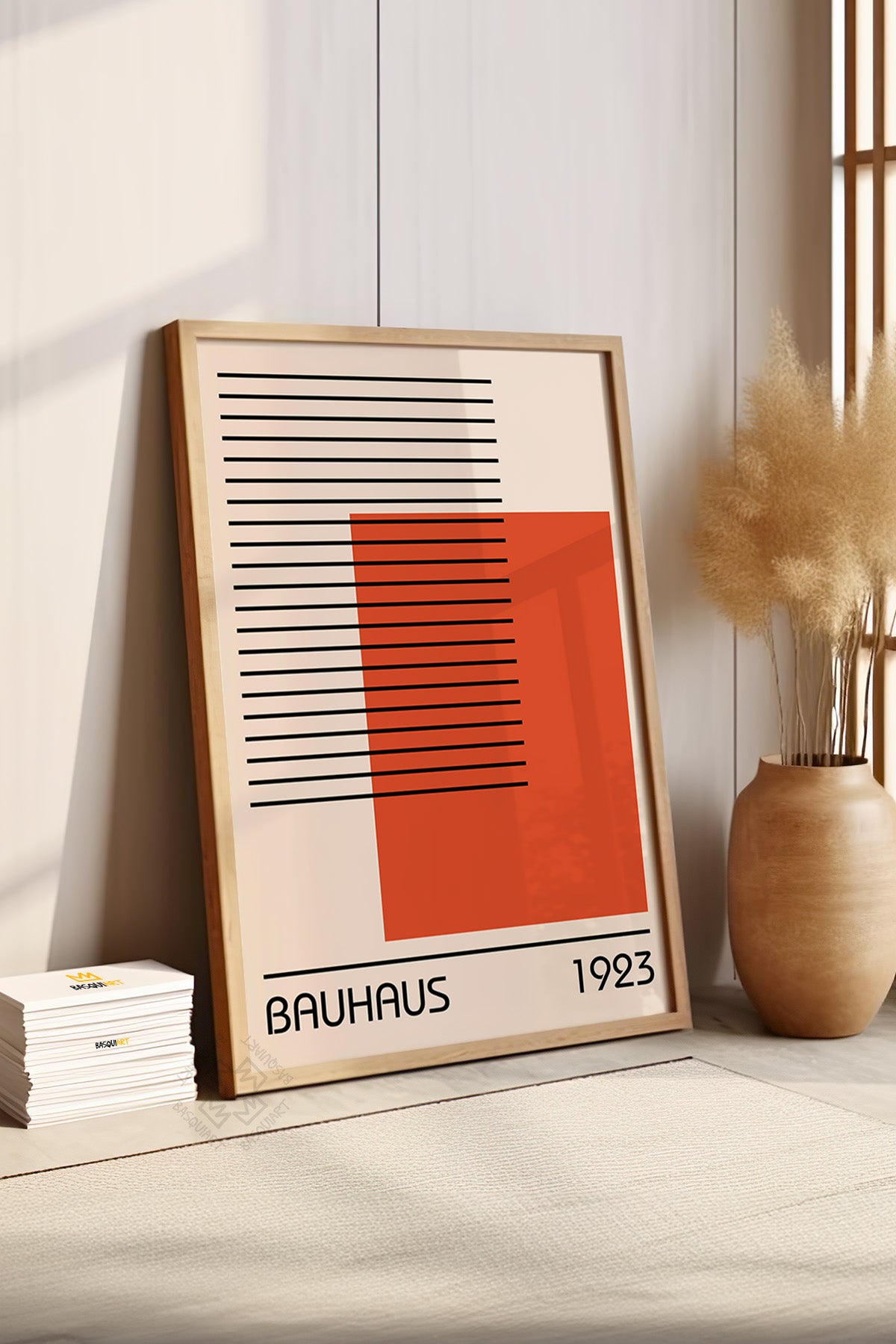 Bauhaus Serisi Ahşap Çerçeveli Poster, Tablo No:30