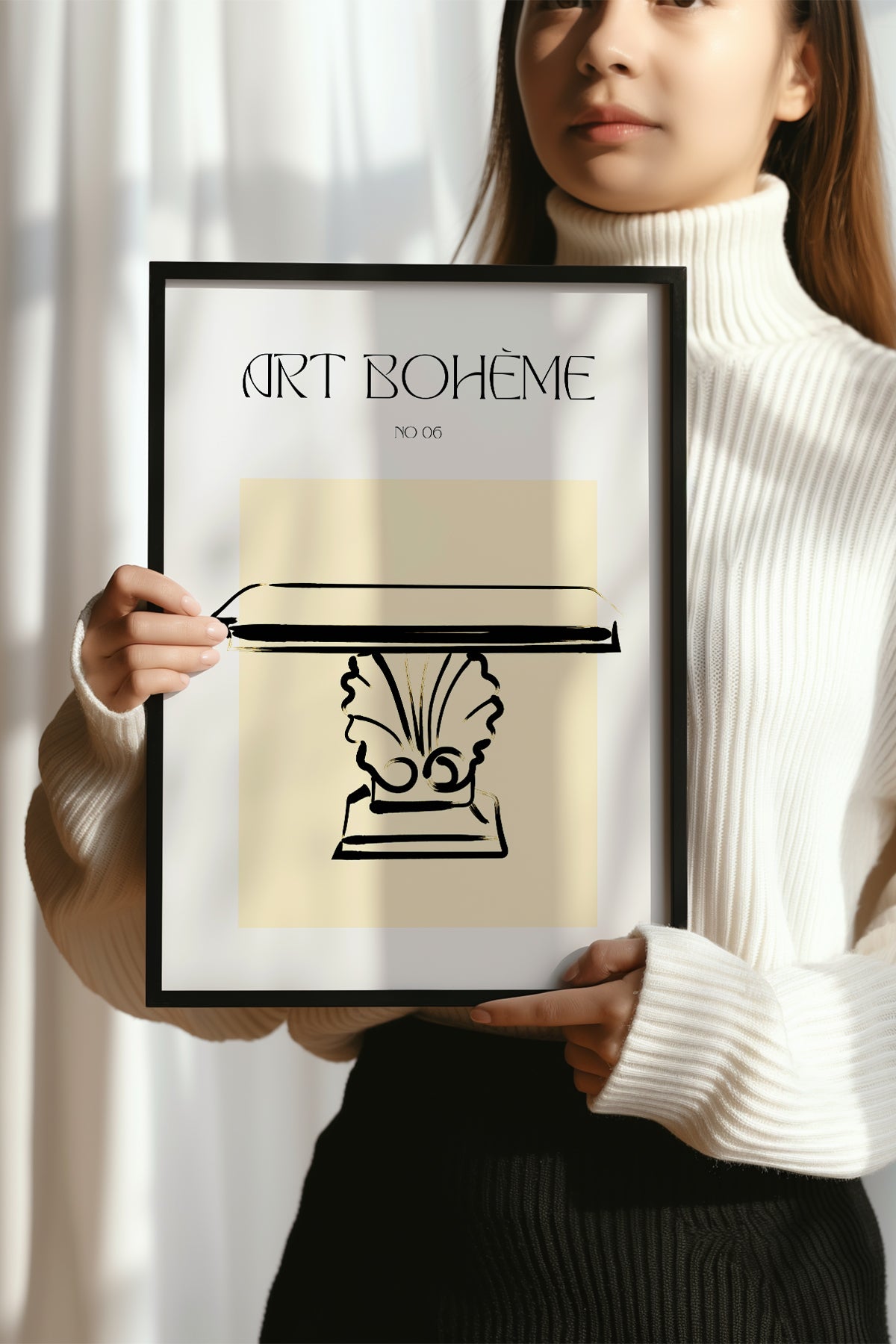 Bohemian Serisi Siyah Çerçeveli Poster, Tablo No:67