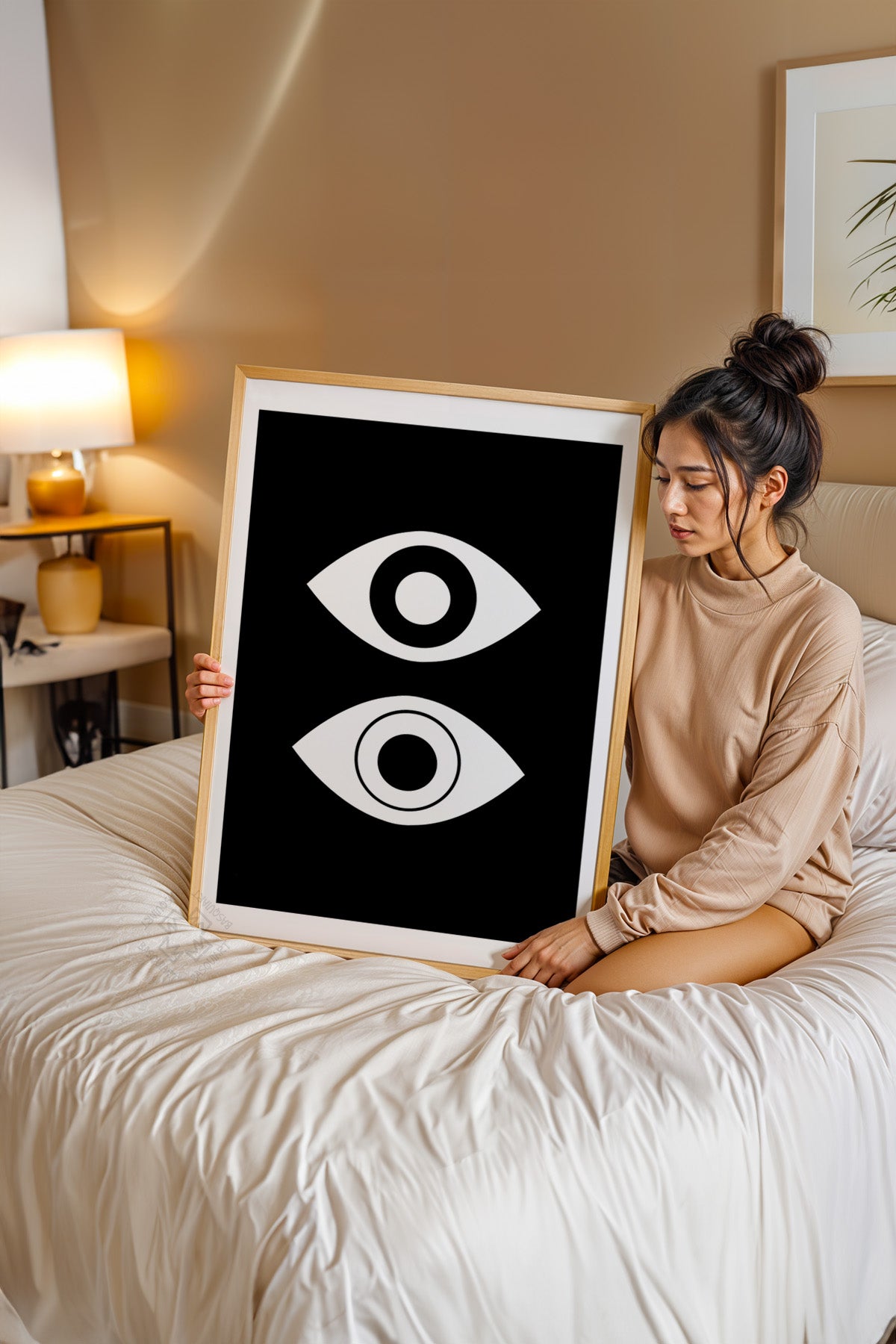 Bauhaus Serisi Ahşap Çerçeveli Poster, Tablo No:49