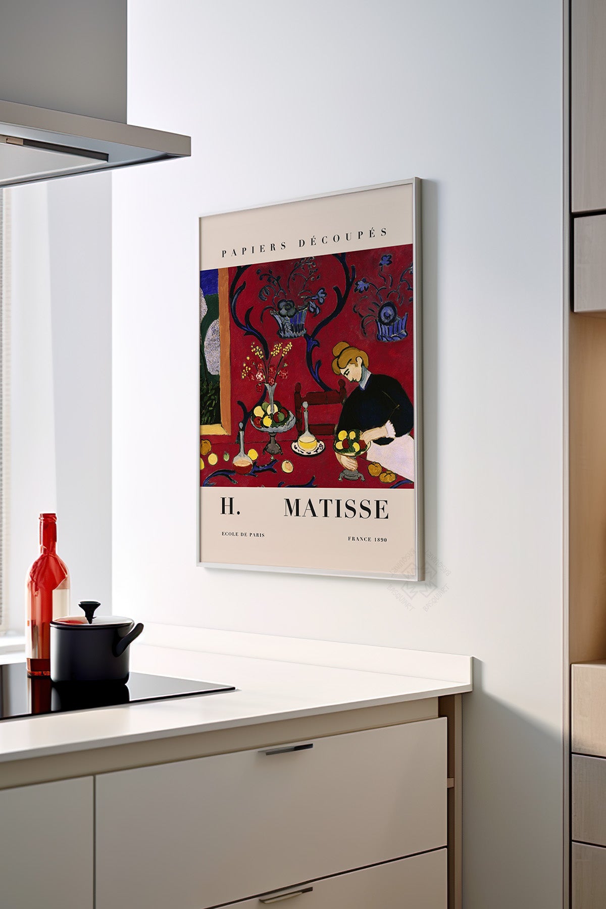 Henri Matisse Serisi Beyaz Çerçeveli Poster, Tablo Duvar Dekoru No:22