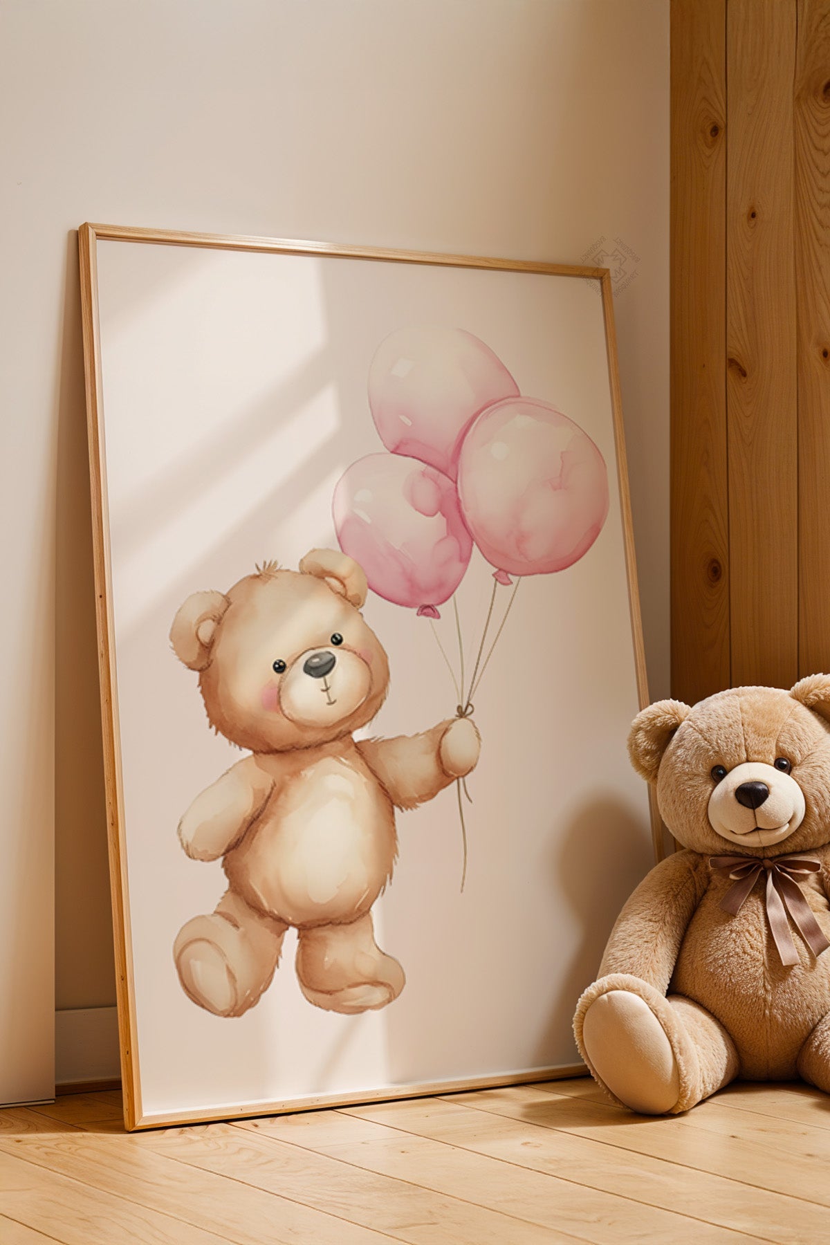 Çocuk Odası, Bebek Odası Ahşap Çerçeveli Poster, Tablo No:53