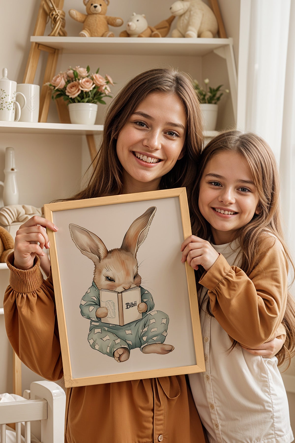 Çocuk Odası, Bebek Odası Ahşap Çerçeveli Poster, Tablo No:78