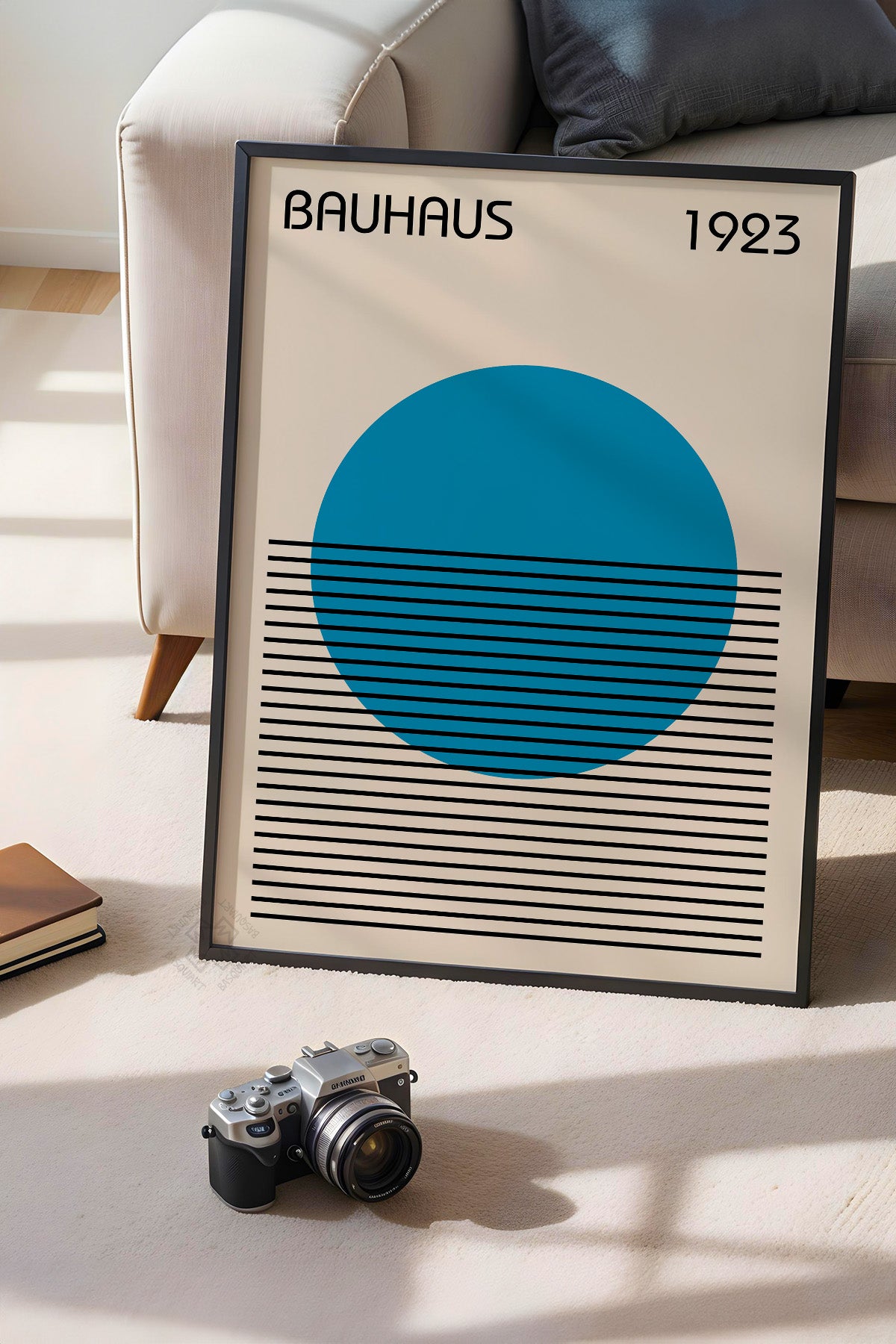 Bauhaus Serisi Siyah Çerçeveli Poster, Tablo No:17