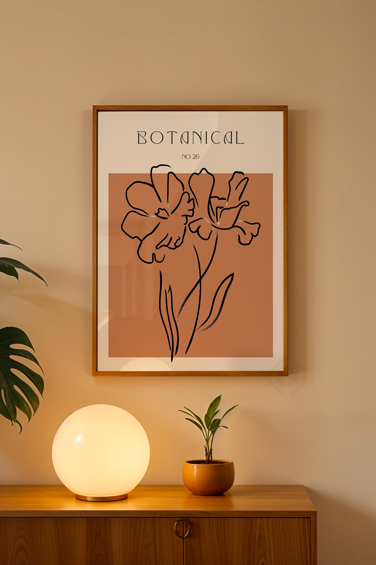 Bohemian Serisi Ahşap Çerçeveli Poster, Tablo No:124