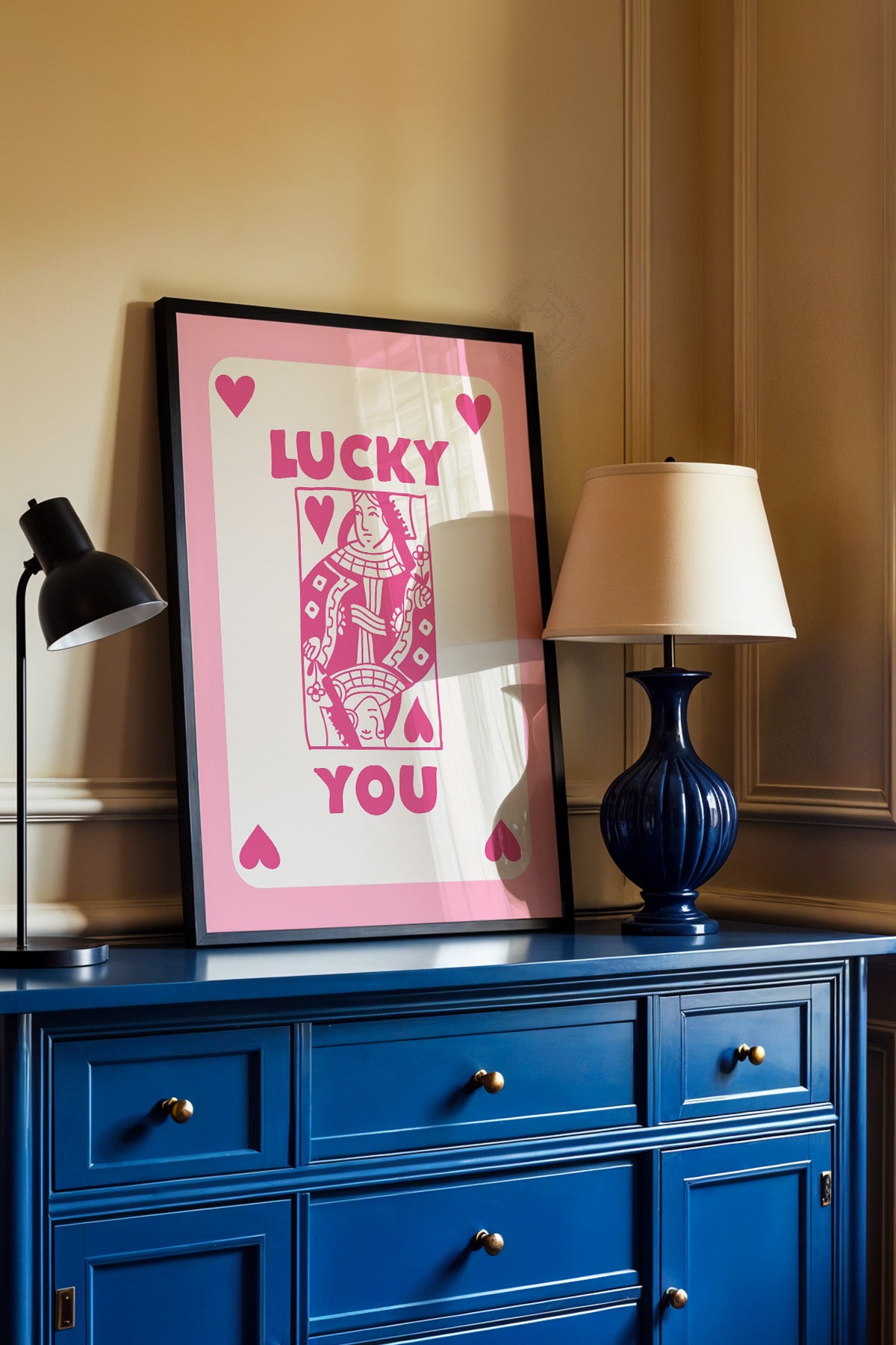 Lucky You Serisi Siyah Çerçeveli Poster, Tablo Duvar Dekoru No:42