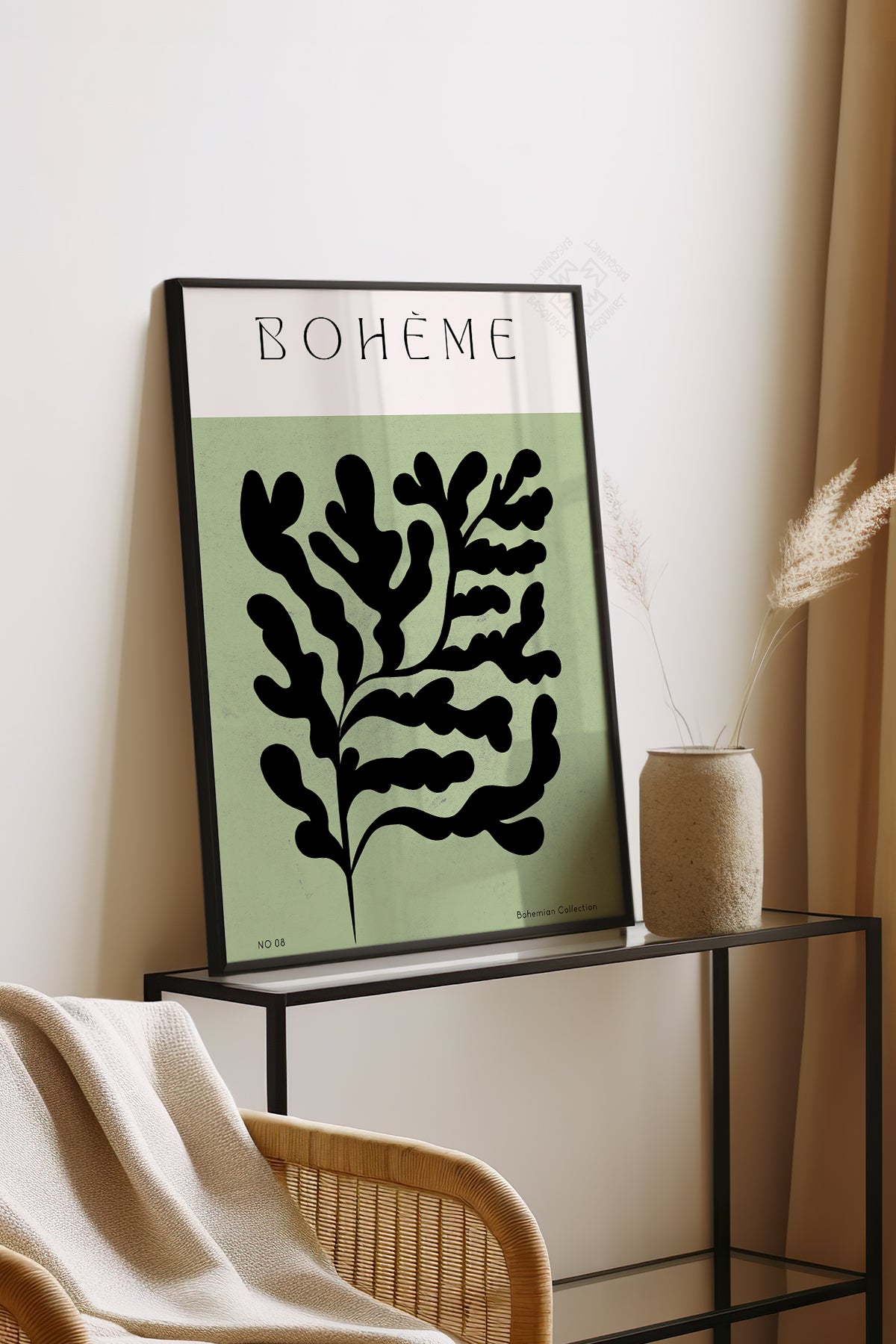 Bohemian Serisi Siyah Çerçeveli Poster, Tablo No:56