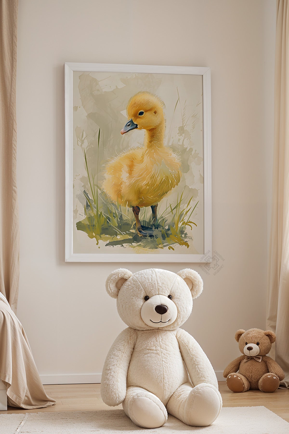 Çocuk Odası, Bebek Odası Beyaz Çerçeveli Poster, Tablo No:63