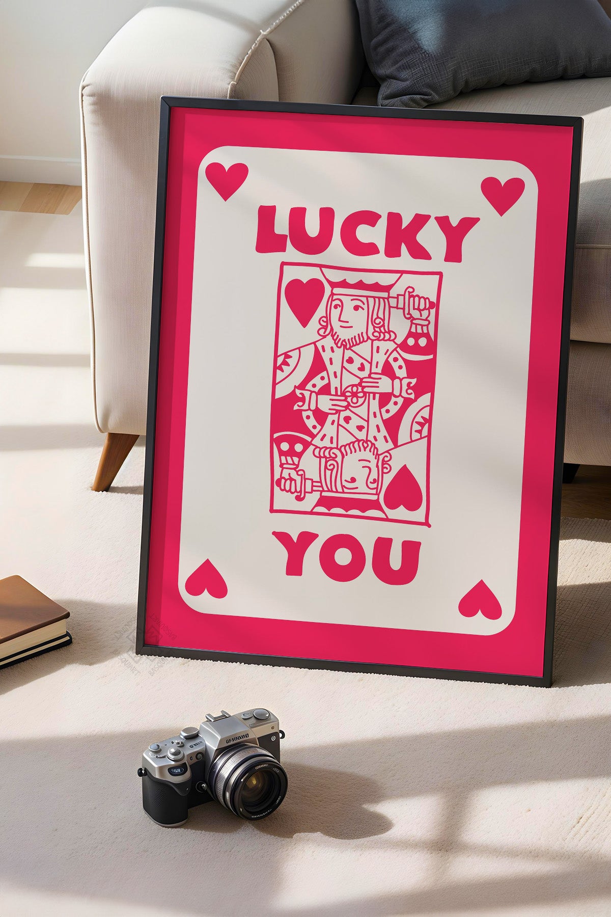 Lucky You Serisi Siyah Çerçeveli Poster, Tablo Duvar Dekoru No:84
