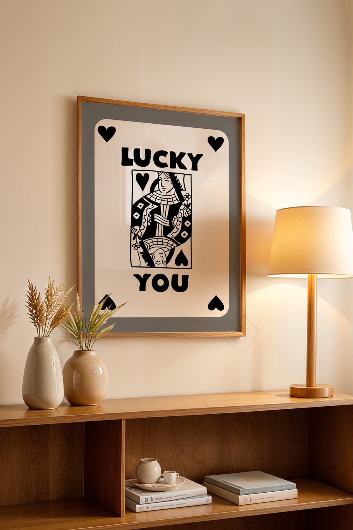 Lucky You Serisi Ahşap Çerçeveli Poster, Tablo Duvar Dekoru No:104