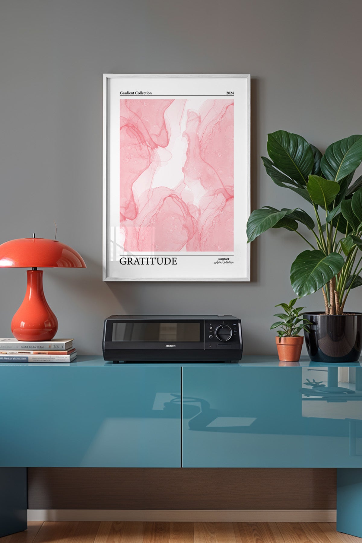 Aura Serisi Beyaz Çerçeveli Poster, Tablo No:40
