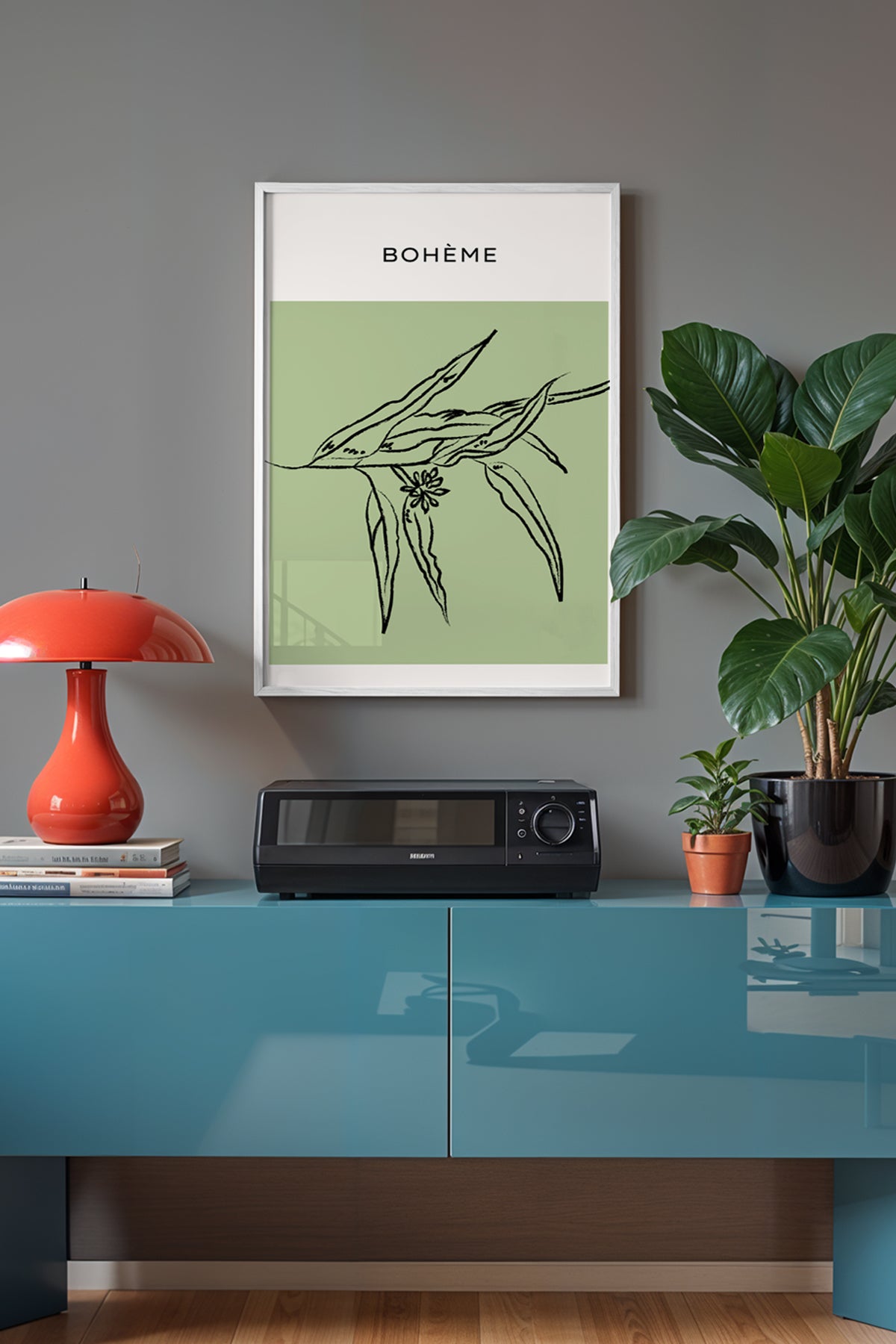 Bohemian Serisi Beyaz Çerçeveli Poster, Tablo No:60