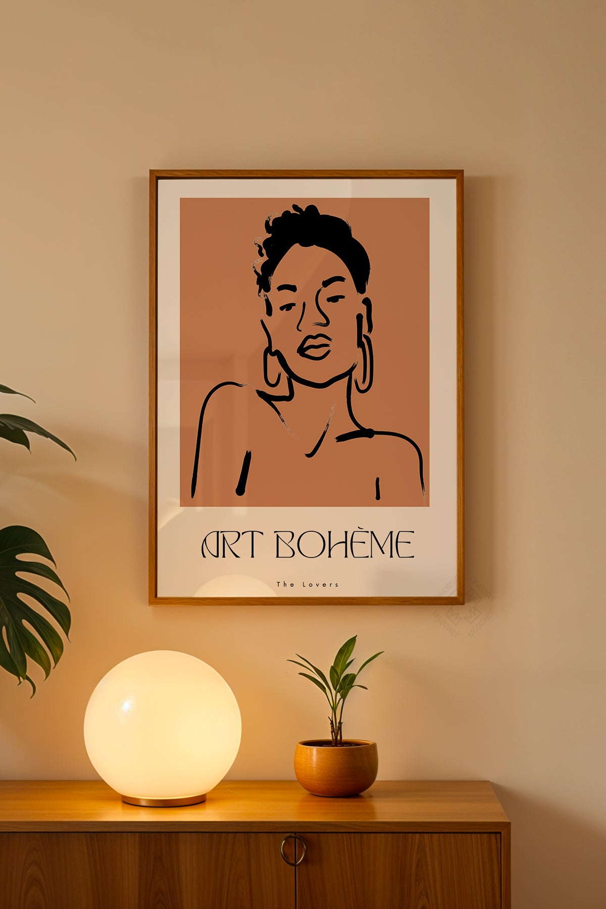 Bohemian Serisi Ahşap Çerçeveli Poster, Tablo No:106