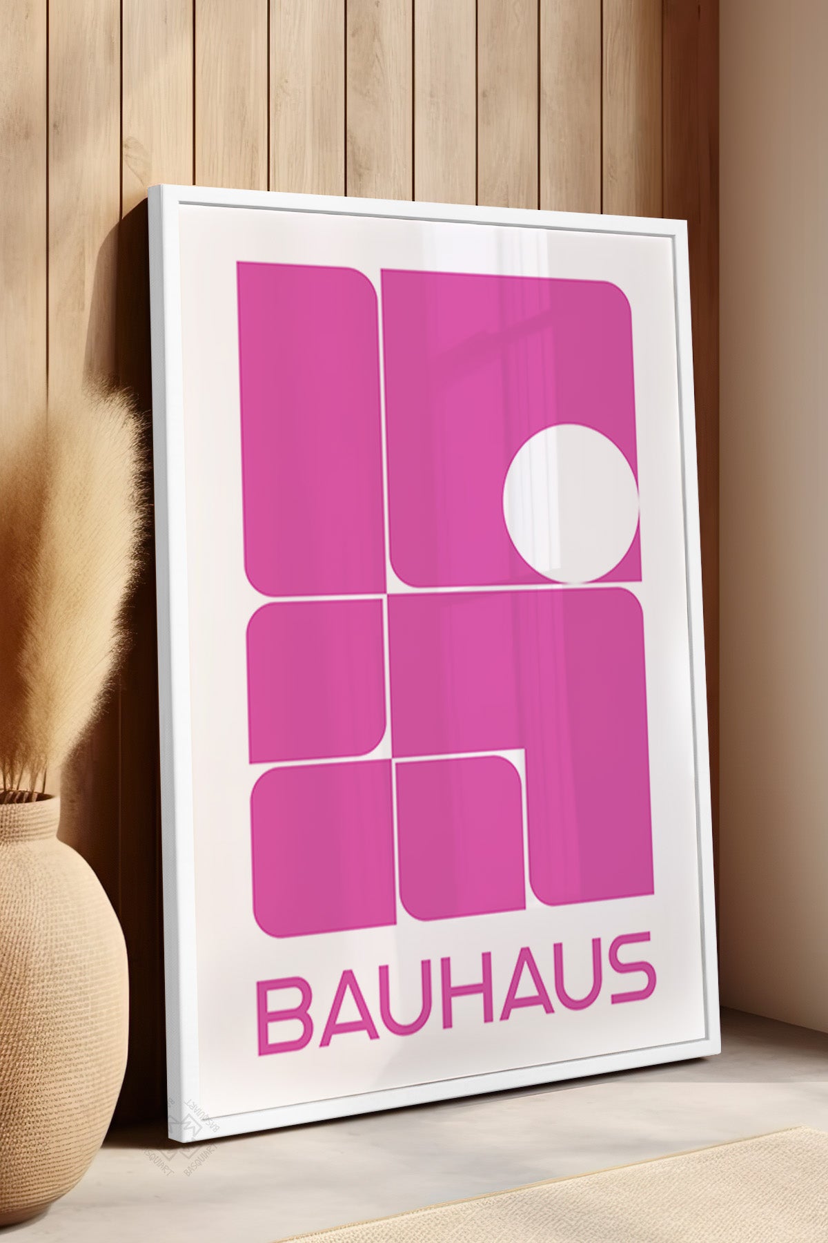 Bauhaus Serisi Beyaz Çerçeveli Poster, Tablo No:83