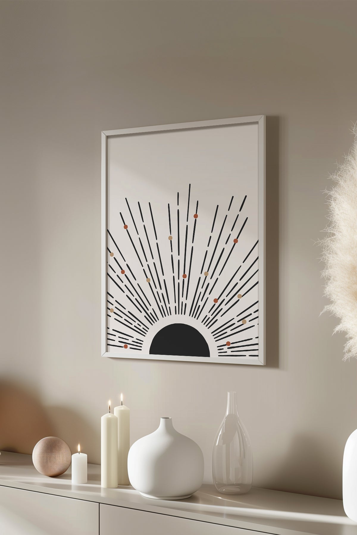 Bohemian Serisi Beyaz Çerçeveli Poster, Tablo No:6