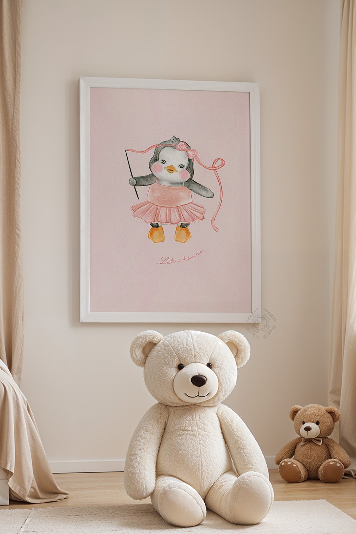 Çocuk Odası, Bebek Odası Beyaz Çerçeveli Poster, Tablo No:37