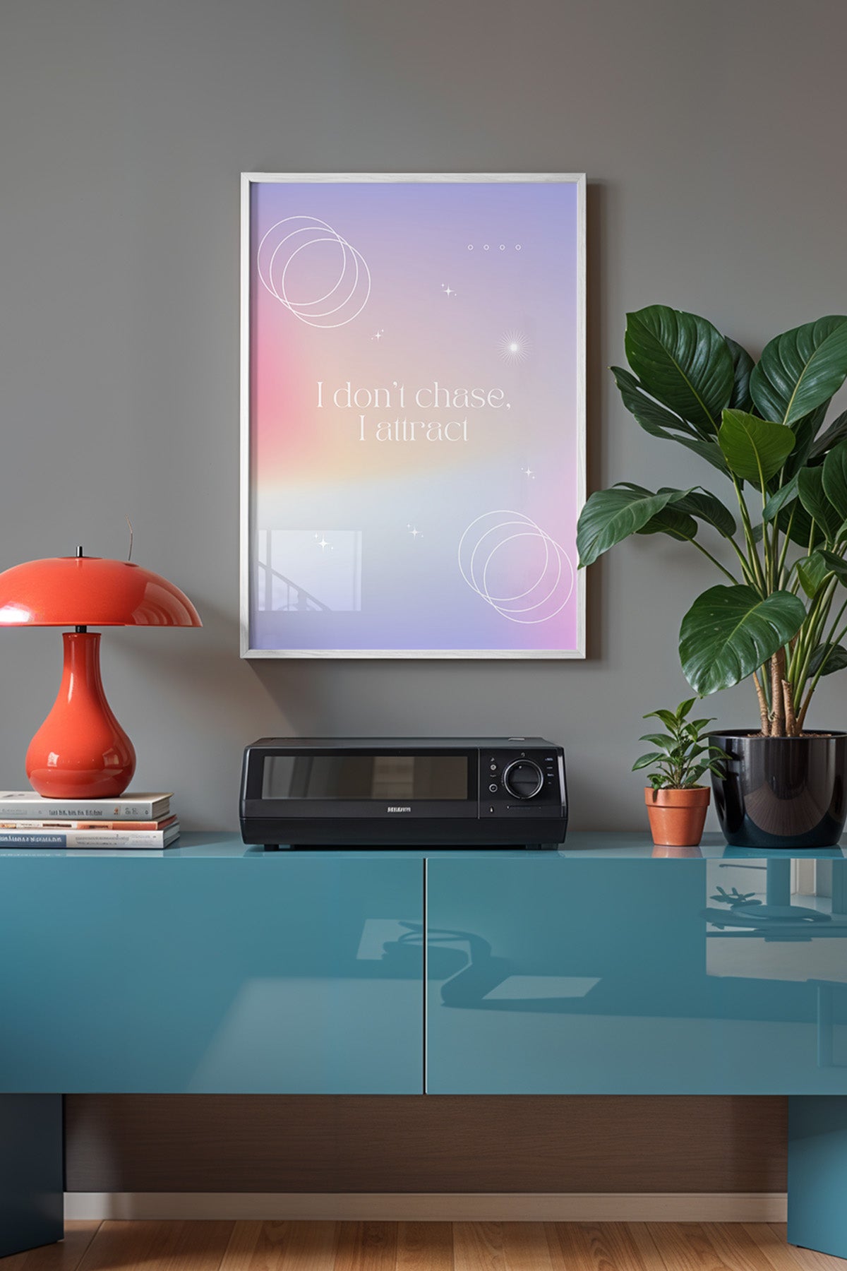 Aura Serisi Beyaz Çerçeveli Poster, Tablo No:102