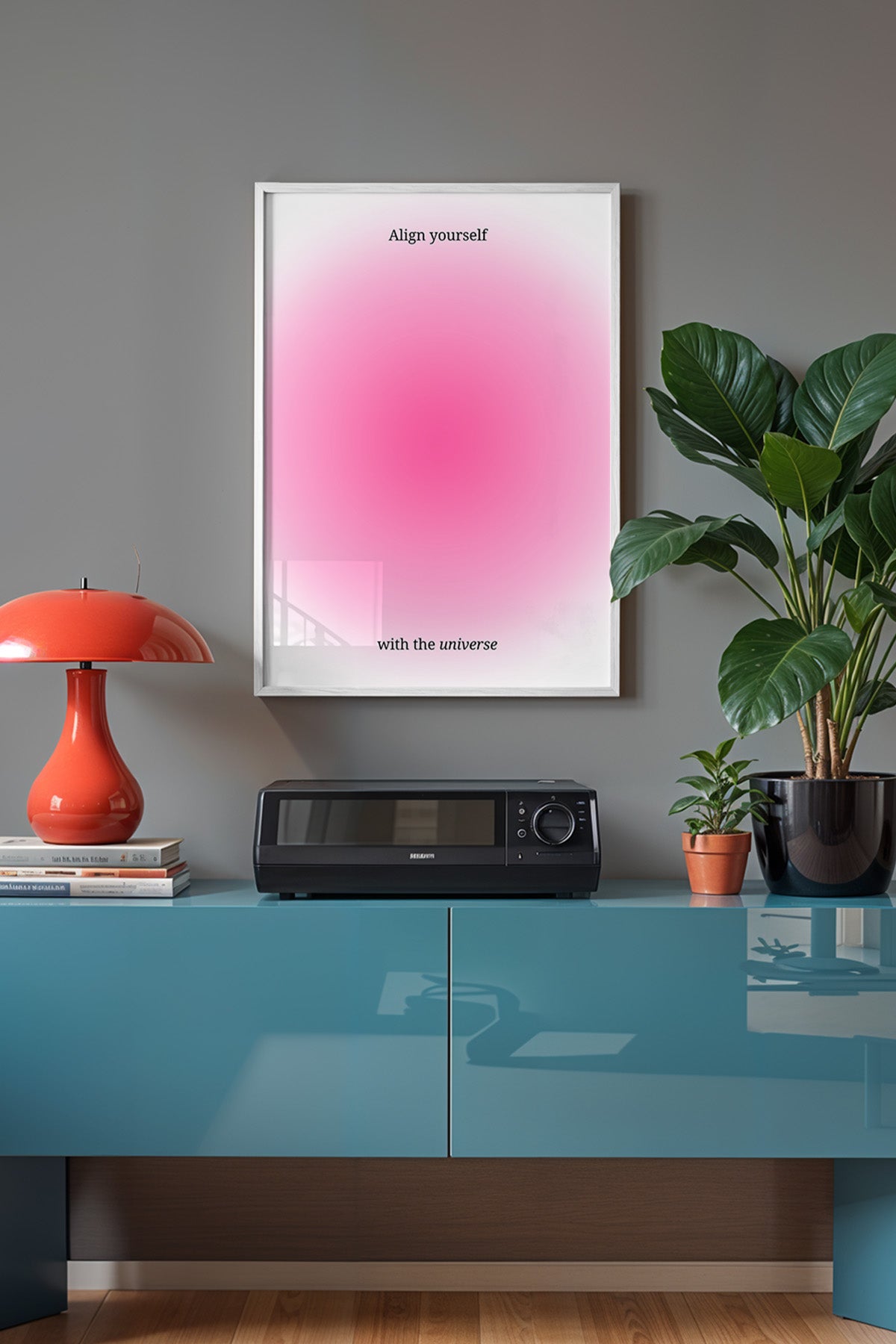 Aura Serisi Beyaz Çerçeveli Poster, Tablo No:89