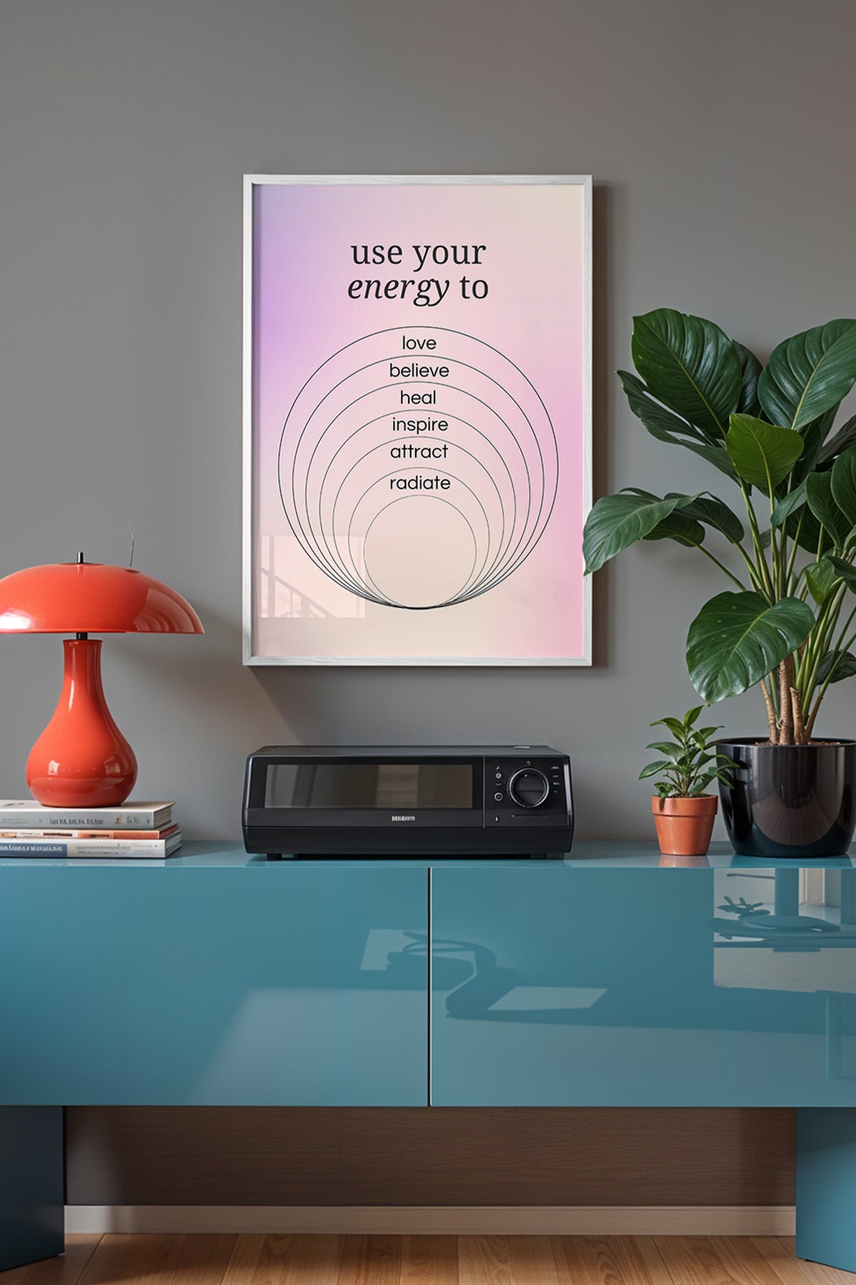 Aura Serisi Beyaz Çerçeveli Poster, Tablo No:116