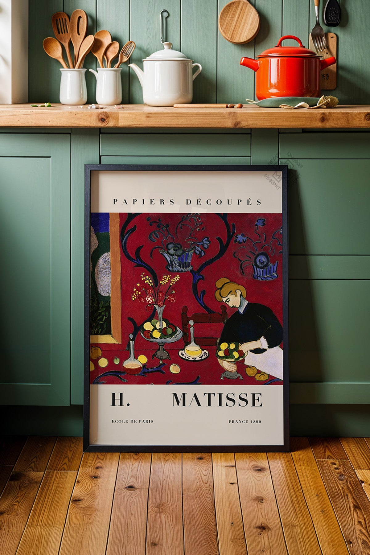 Henri Matisse Serisi Siyah Çerçeveli Poster, Tablo Duvar Dekoru No:22